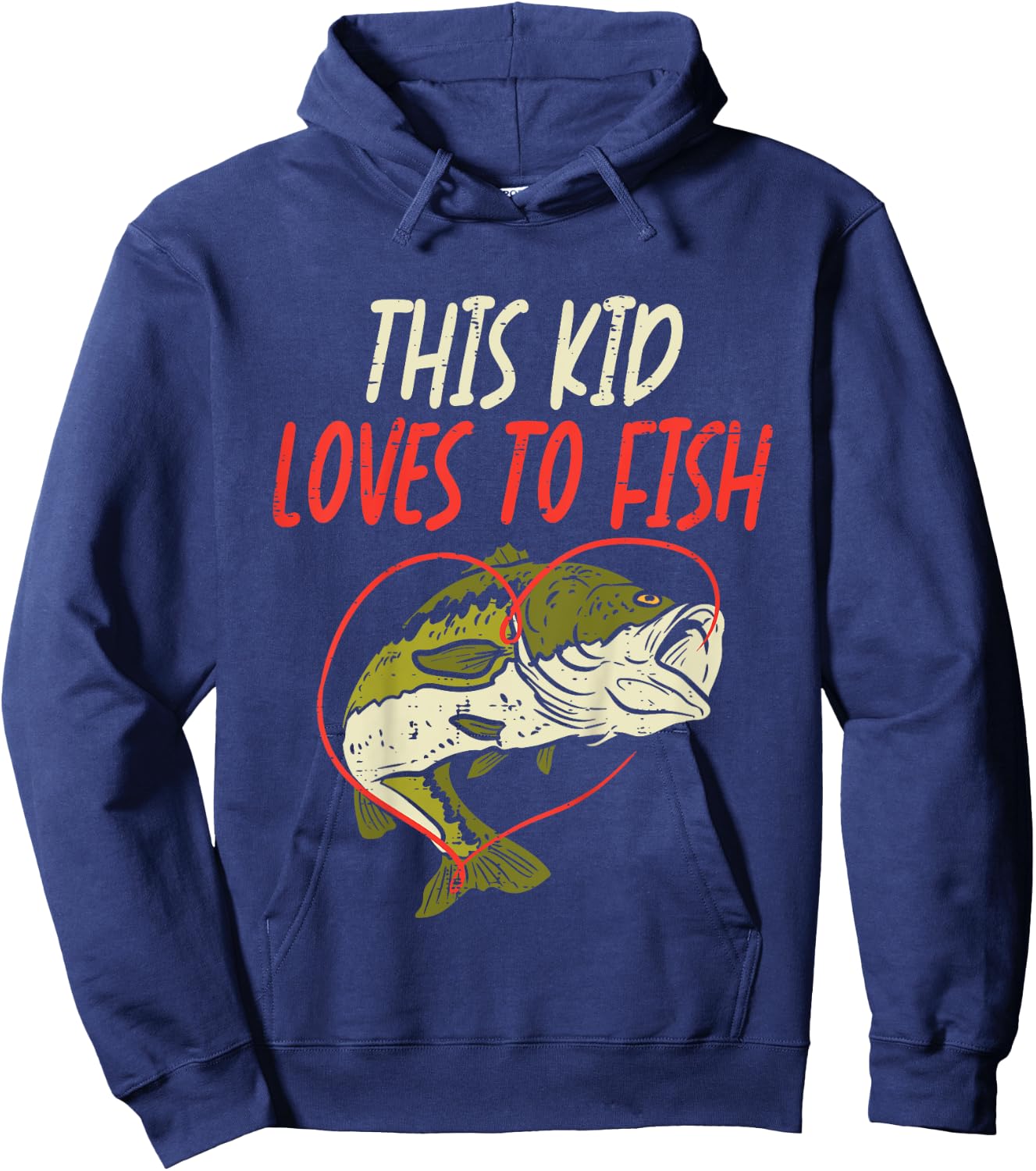 This Kid Loves To Fish Bass Fishing Family Matching Gift Hoodie - Hoodie | Navy