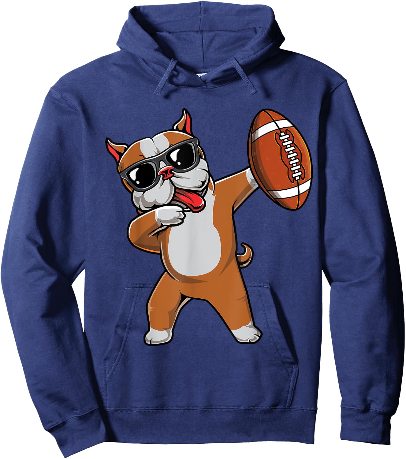 Dabbing Pitbull Dog Cute Pit Bull Dab Boys Football Gift Hoodie - Hoodie | Navy
