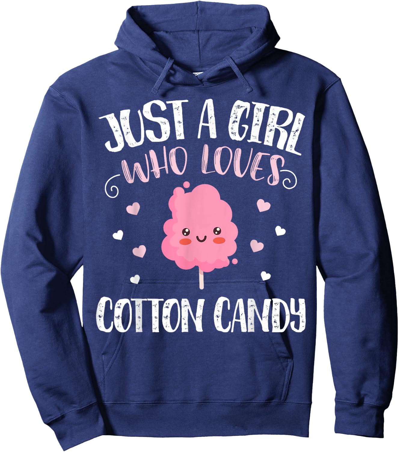 Just A Girl Who Loves Cotton Candy - Funny Cotton Candy Hoodie - Hoodie | Navy