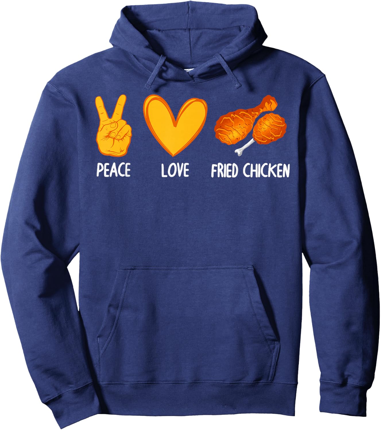 Cute Fried Chicken Design Women Fried Chicken Lover Hoodie - Hoodie | Navy