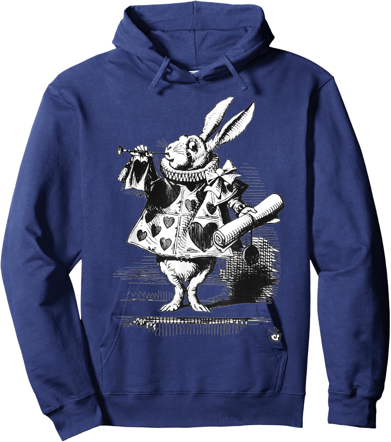Easy Costume | Alice In Wonderland - White Rabbit Hoodie - Hoodie | Navy