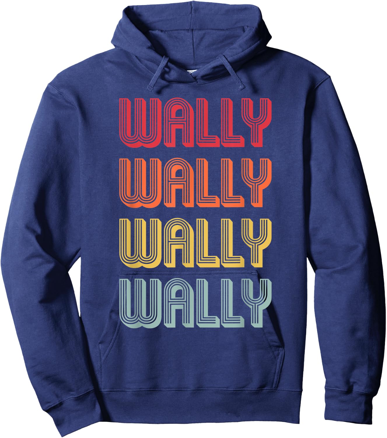 WALLY Gift Name Personalized Funny Retro Vintage Birthday Hoodie - Hoodie | Navy
