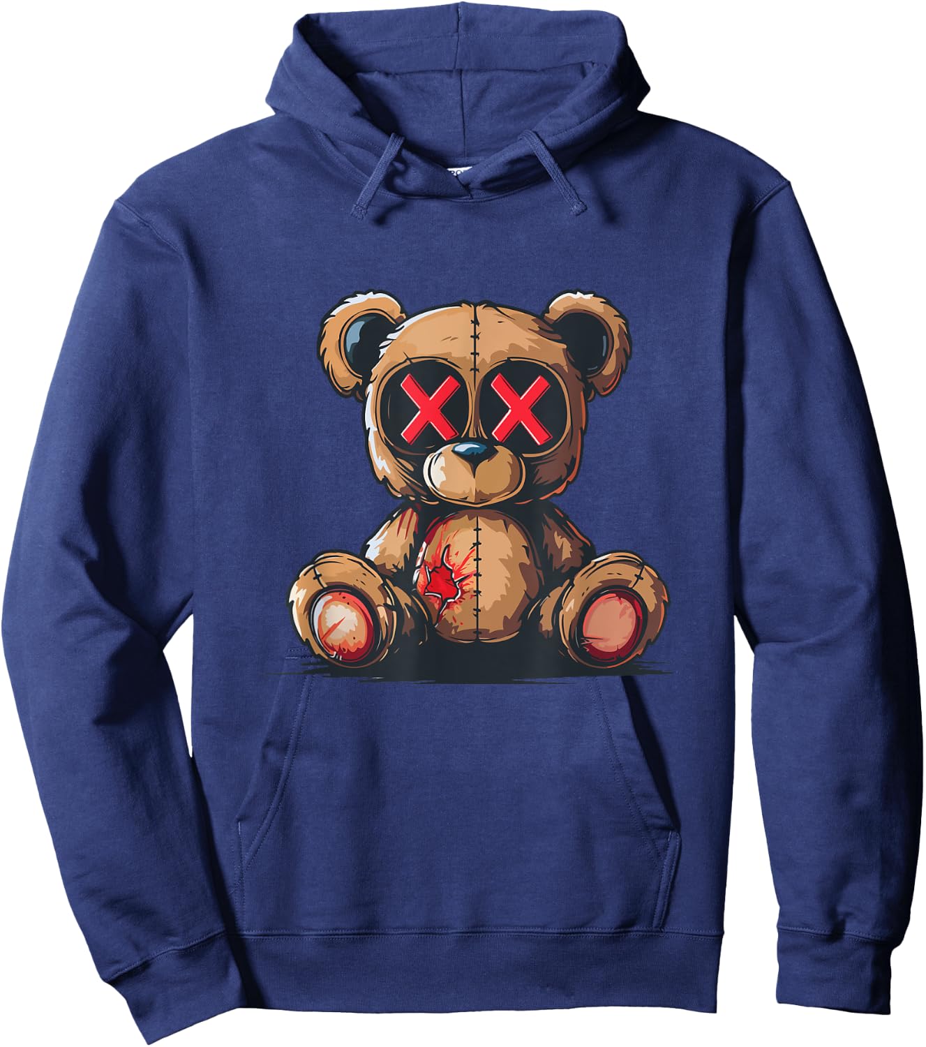 Stuffed Teddy Bear with X eyes Hoodie - Hoodie | Navy