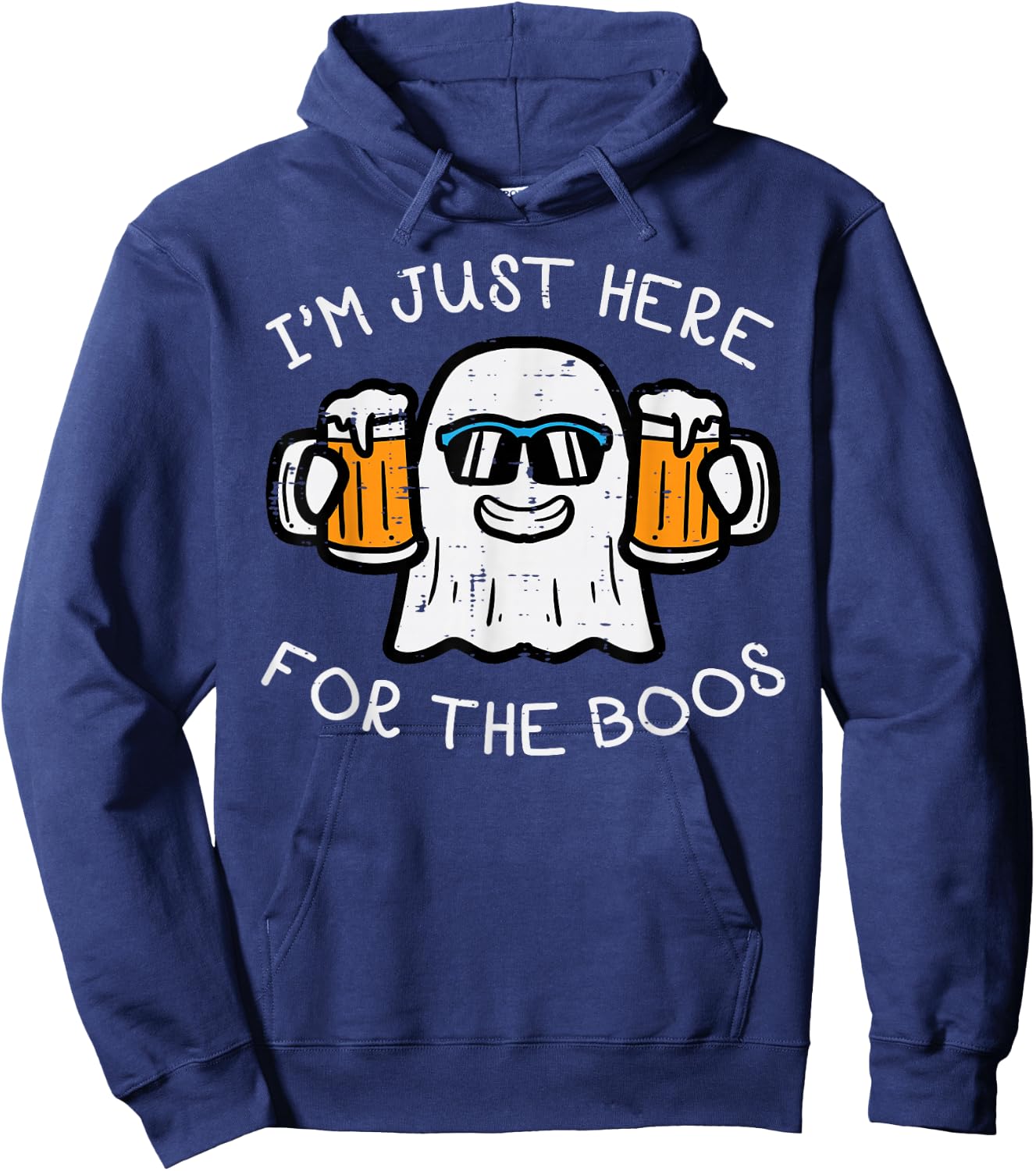Halloween Just Here For Boos Ghost Funny Costume Men Women Hoodie - Hoodie | Navy