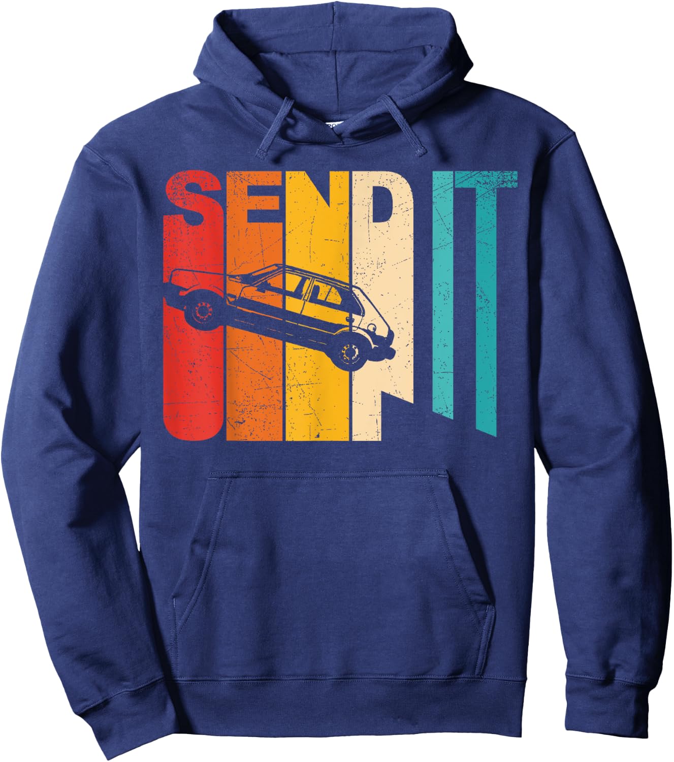 Send It Race Car Meme Shirt Hoodie - Hoodie | Navy