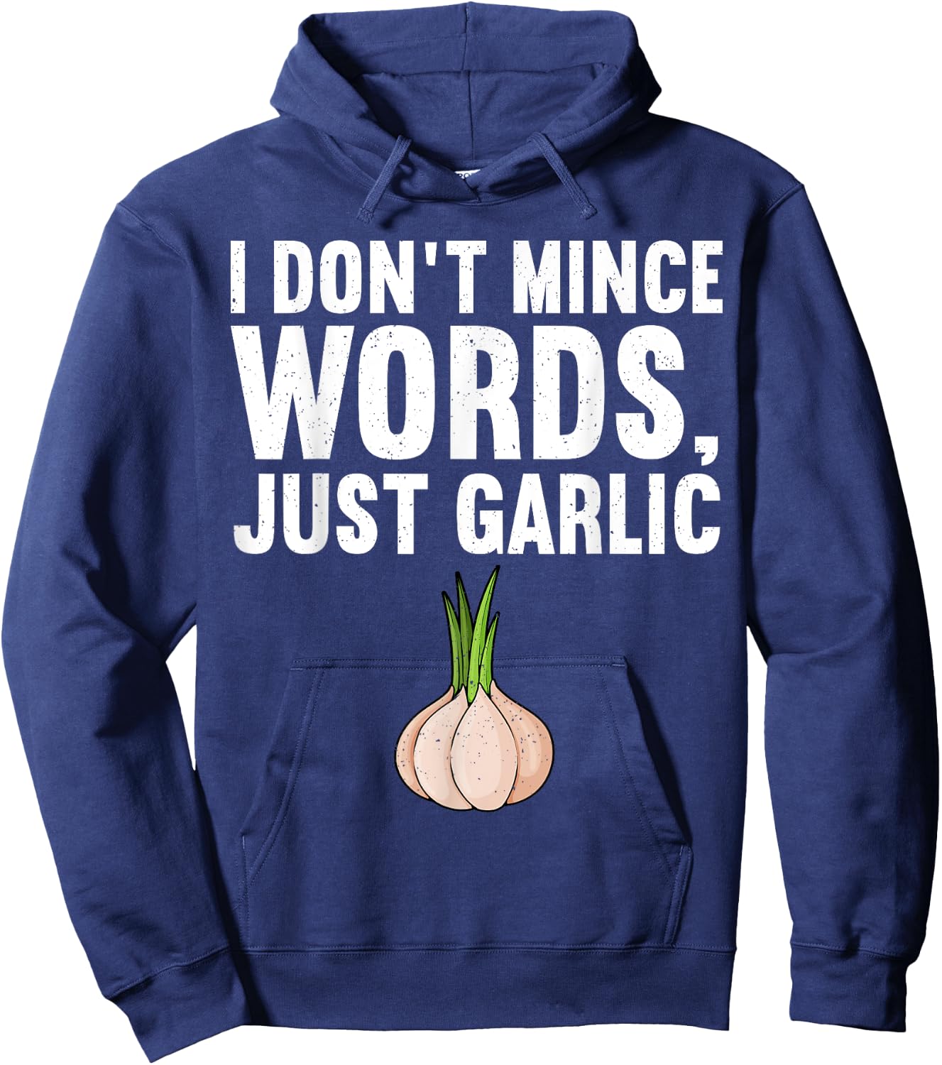 Funny Garlic Art Women Vegetable Food Garlic Lover Hoodie - Hoodie | Navy