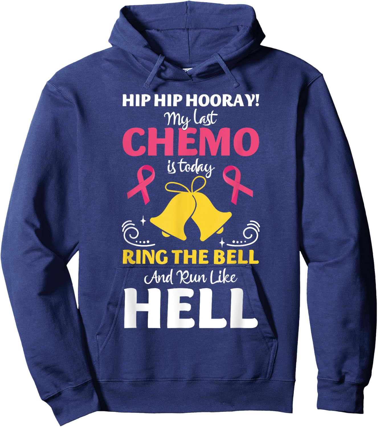 My Last Chemo Chemotherapy Breast Cancer Fighter Survivor Hoodie - Hoodie | Navy