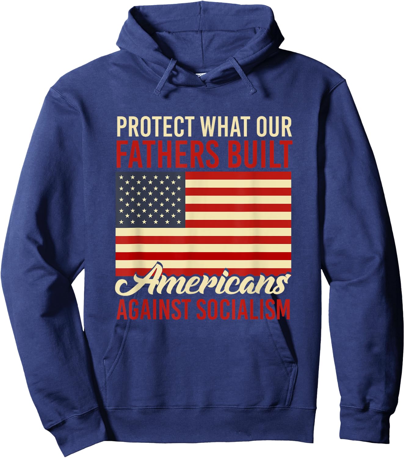 Americans Against Socialism Anti Socialism Hoodie - Hoodie | Navy