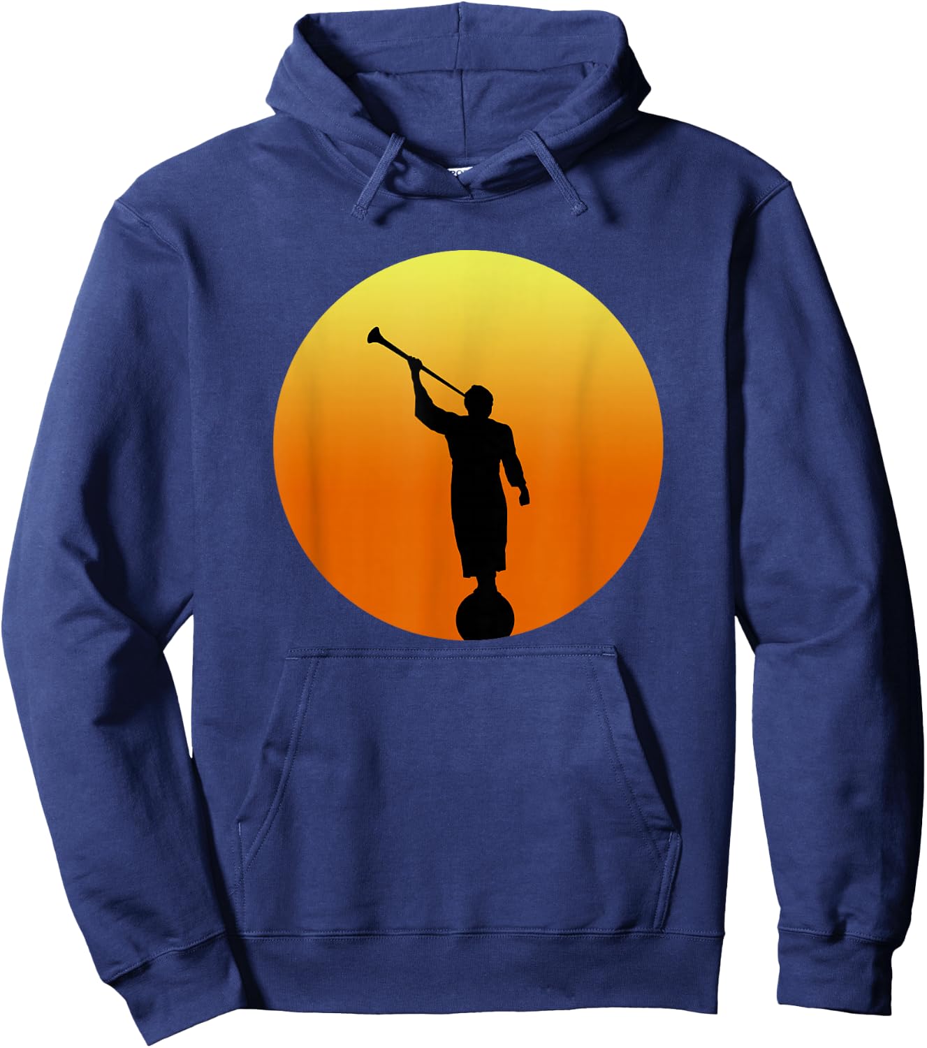 Mormon Angel Moroni at Sunset Hoodie - Hoodie | Navy
