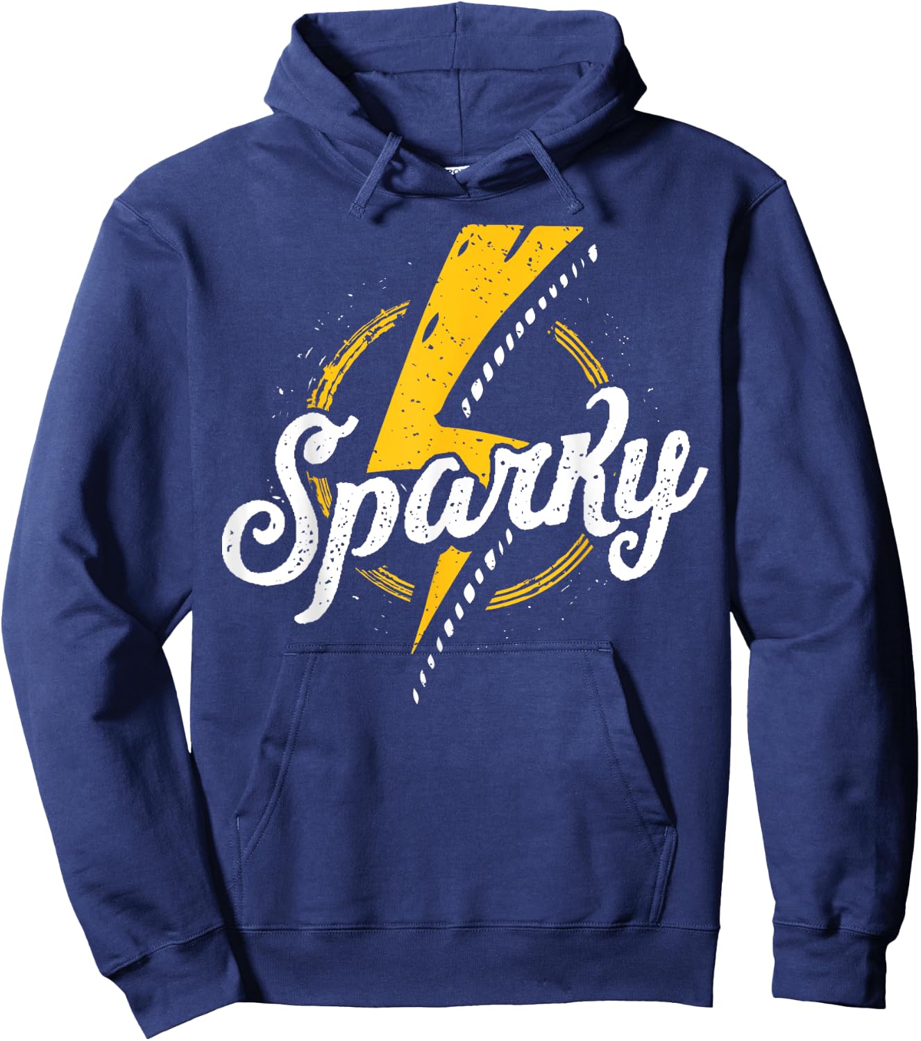 Sparky Electrician Funny Lineman Dad Retro Vintage Gifts Men Hoodie - Hoodie | Navy