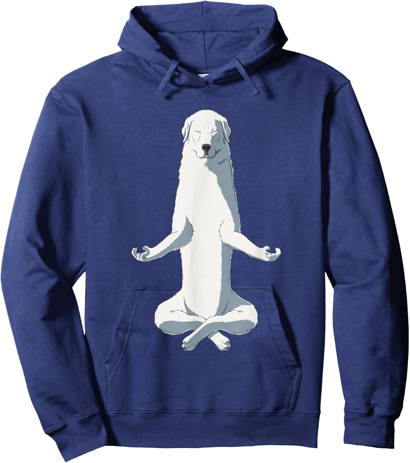 Funny Yoga Dog Maremma Sheepdog Hoodie - Hoodie | Navy