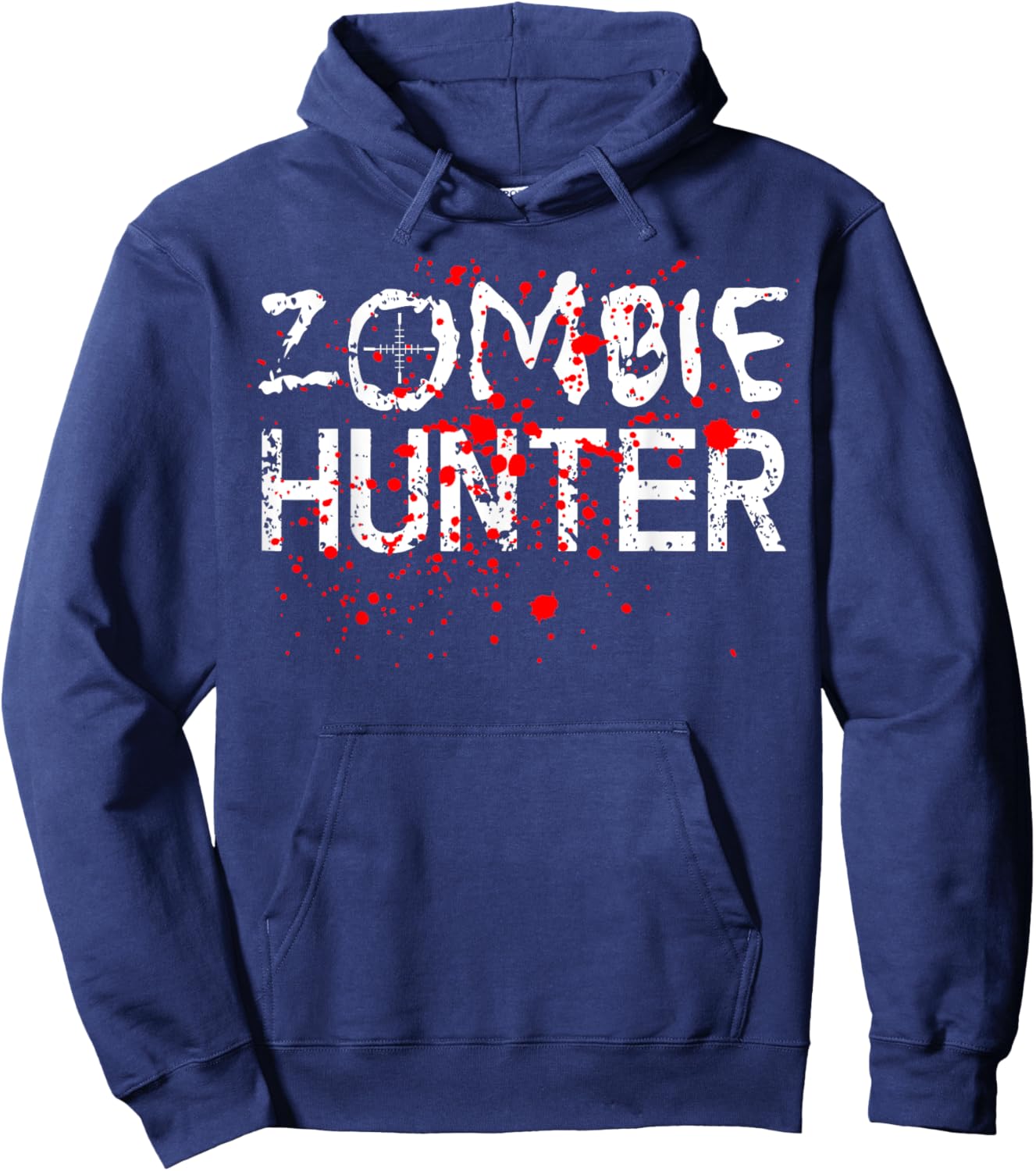 Fun Simple Zombie Hunter Halloween Costume Hoodie - Hoodie | Navy