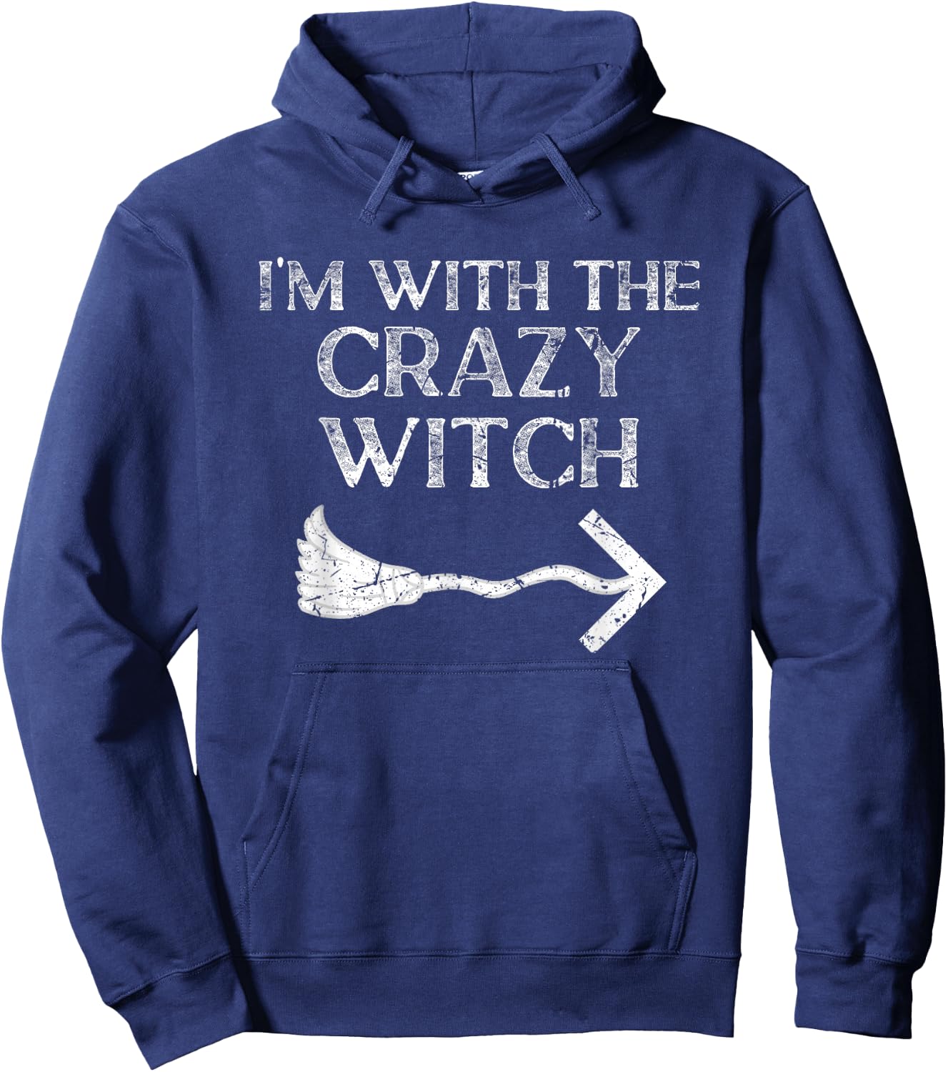 Im With The Witch Halloween Couple Costume For Husband Hoodie - Hoodie | Navy