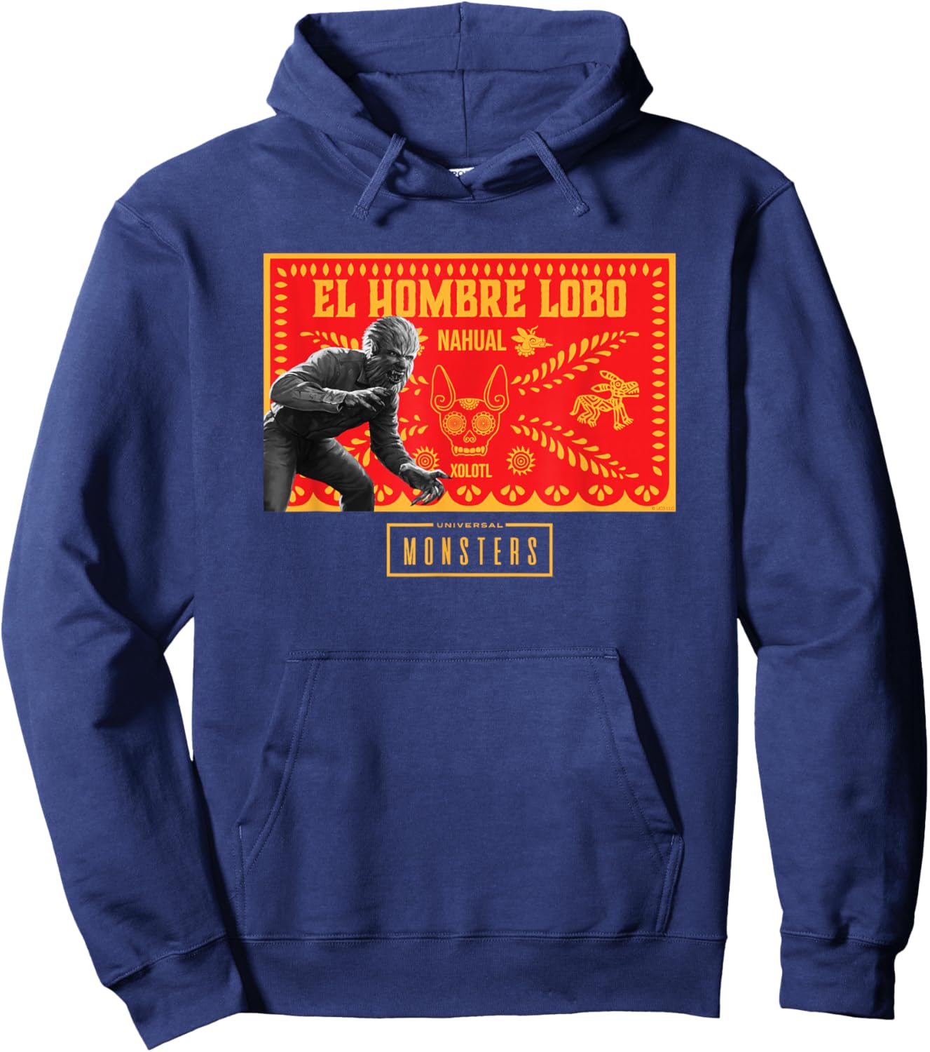 Universal Monsters Wolf Man El Hombre Lobo Hoodie - Hoodie | Navy