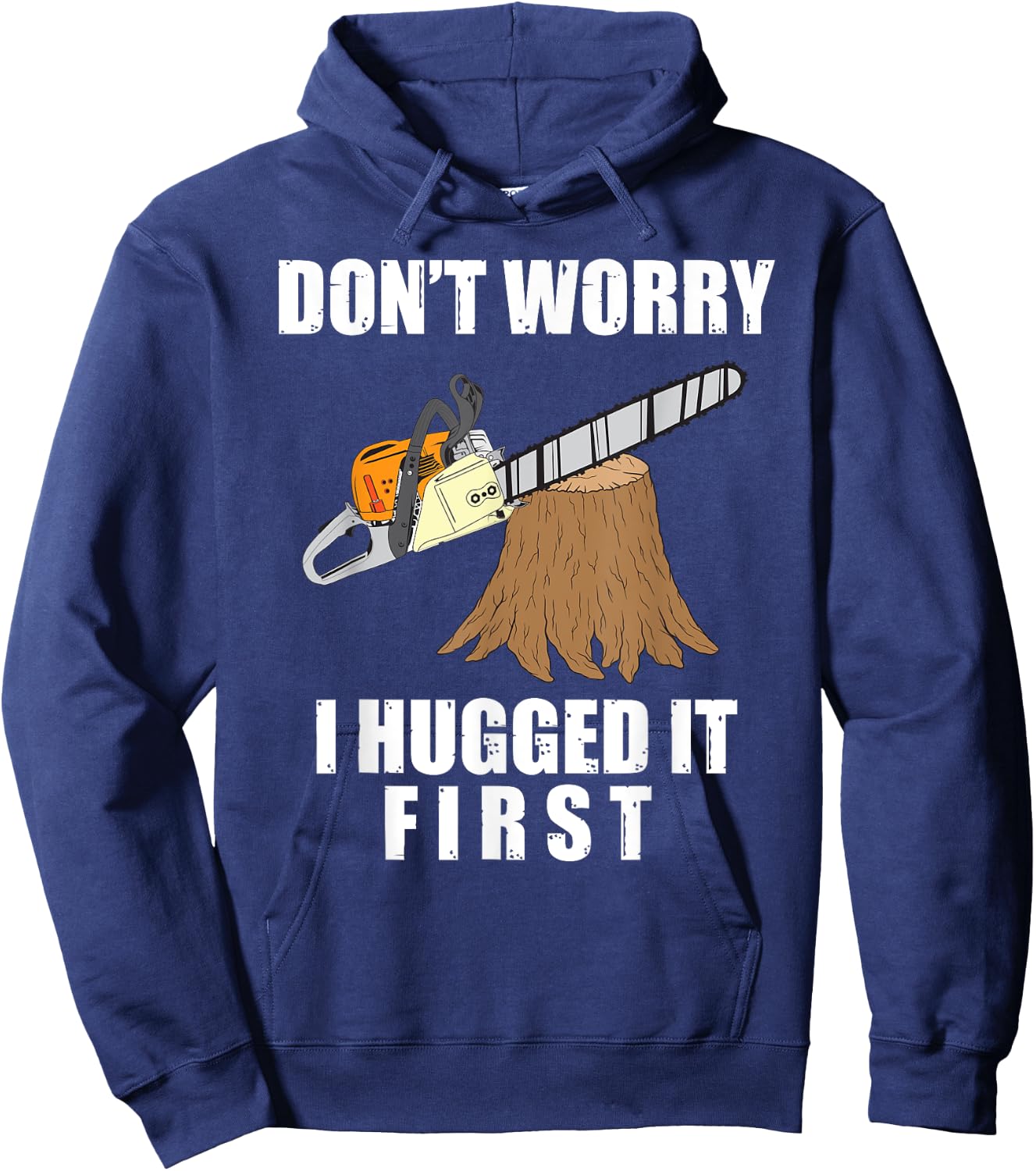 Funny Lumberjack Chainsaw Logging Arborist Gift Men Women Small Hoodie - Hoodie | Navy