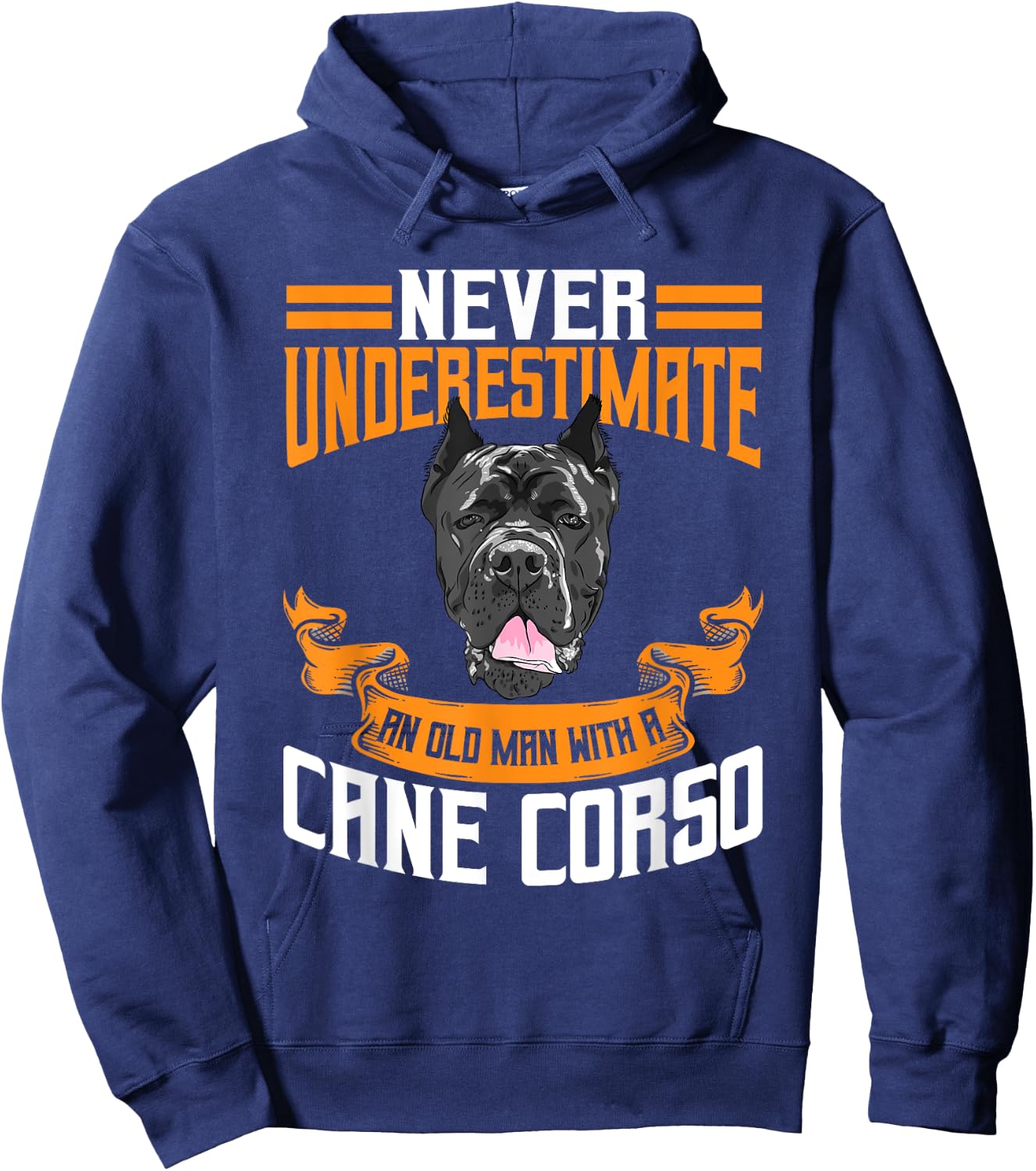 Cane Corso Motif Italian Mastiff Hoodie - Hoodie | Navy