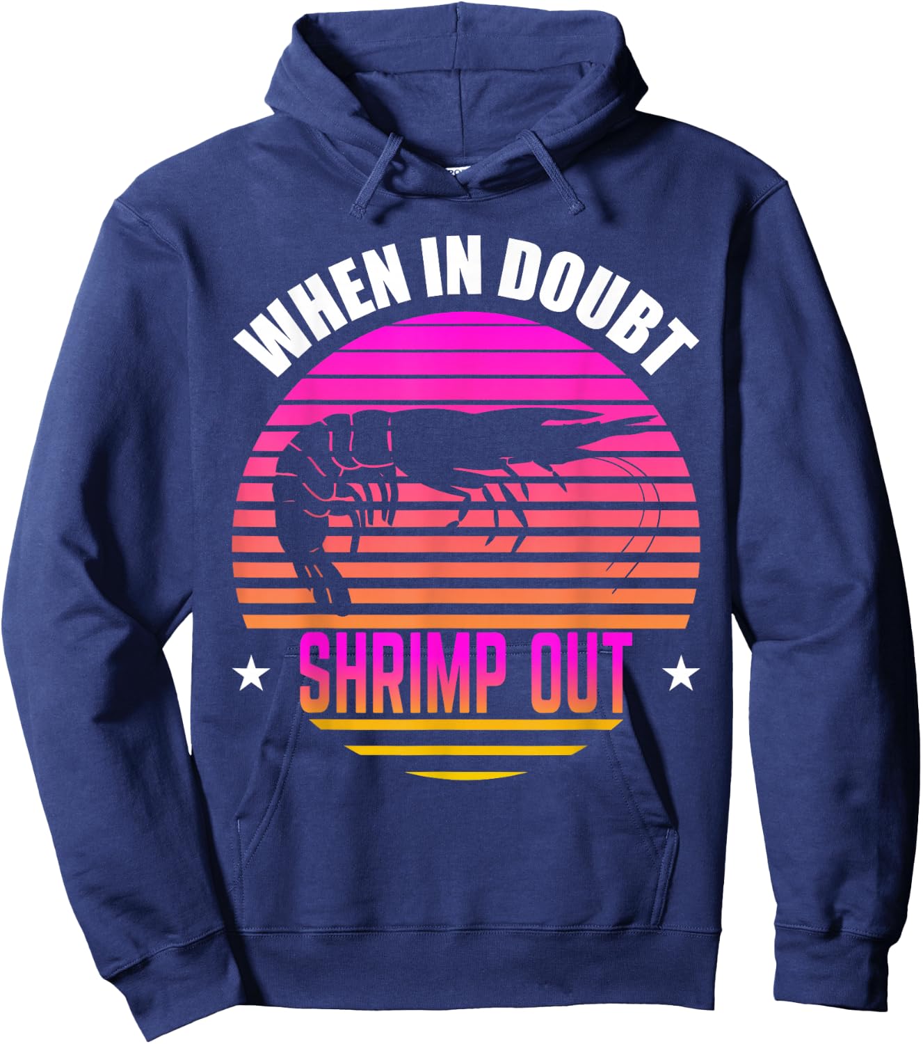Retro BJJ Brazilian Jiu Jitsu Shrimp Out Grappling Hoodie - Hoodie | Navy