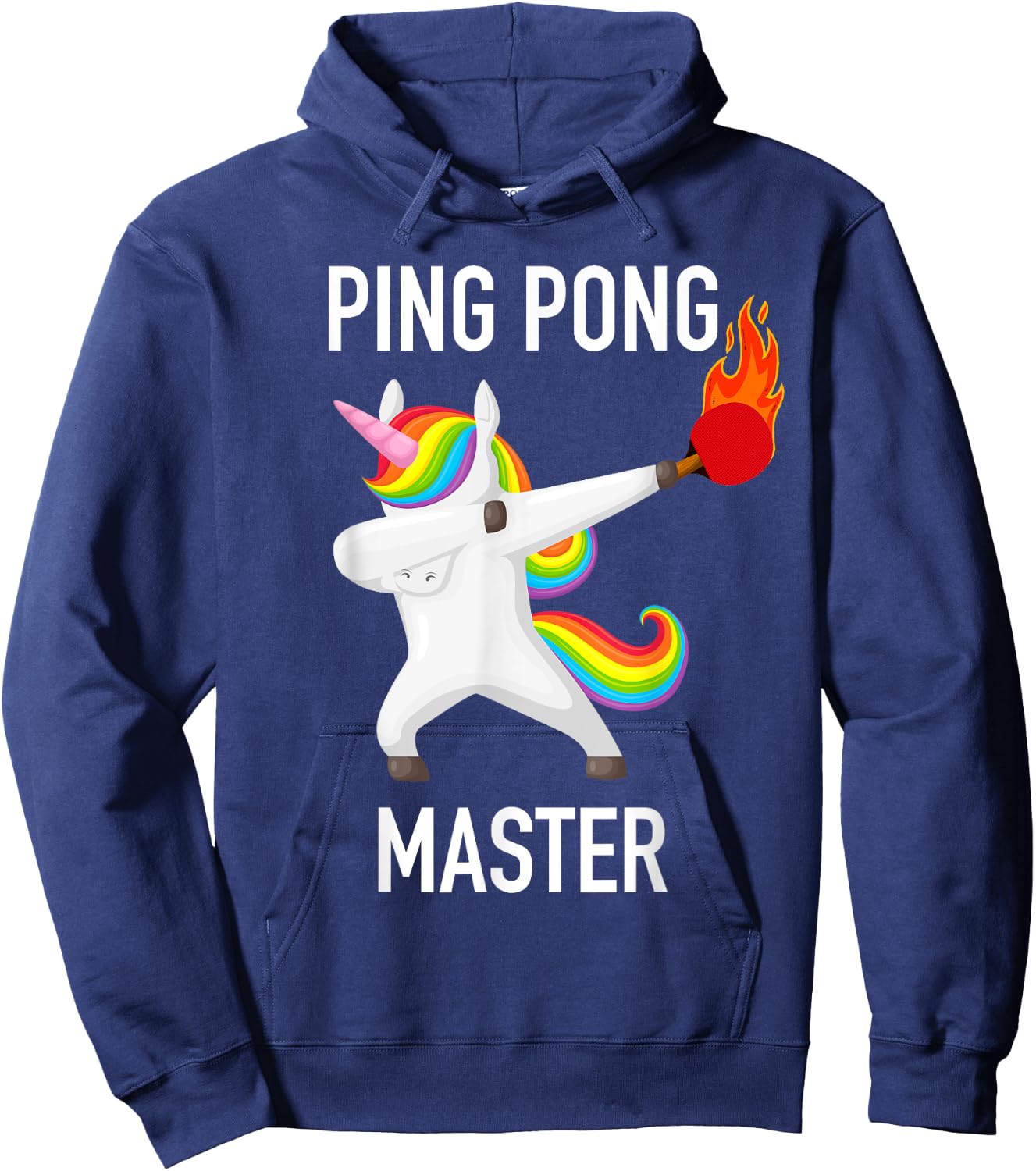 Ping Pong Master Dabbing Unicorn Funny Pingpong Player Gift Hoodie - Hoodie | Navy