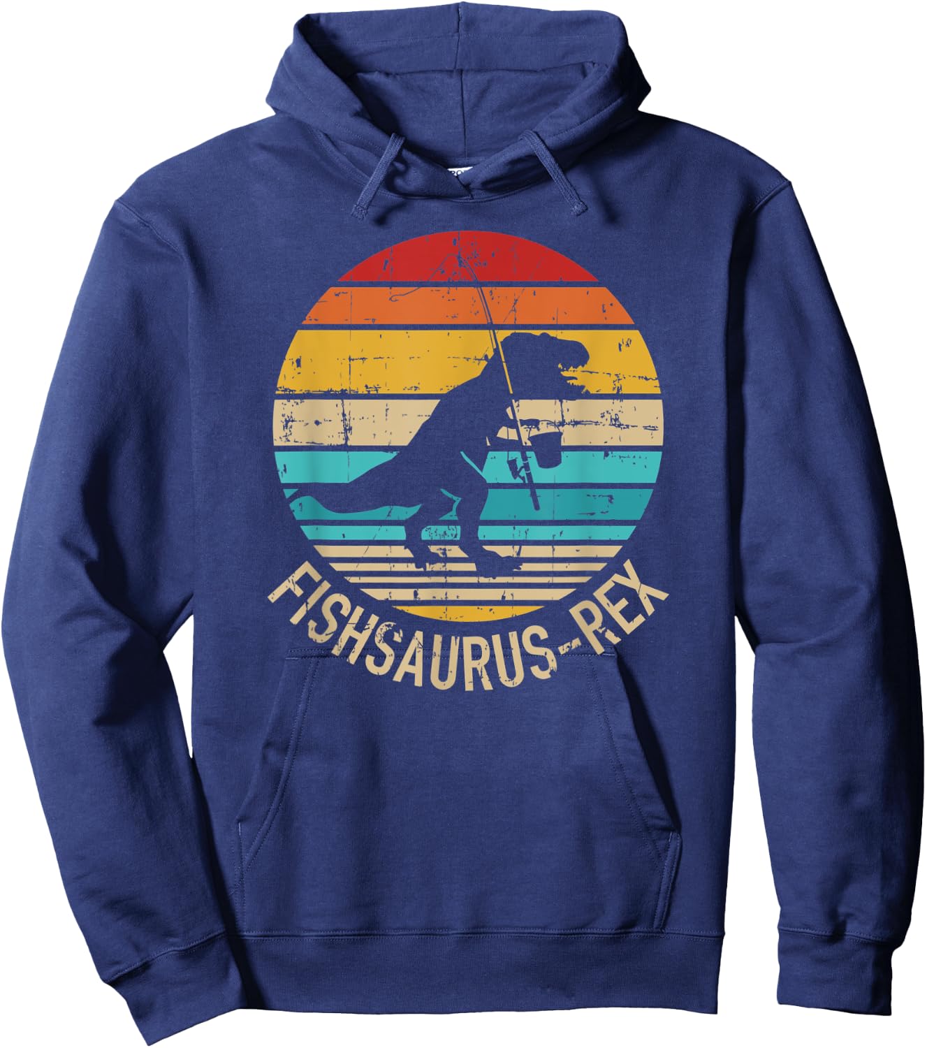 Fishing Fishsaurus-Rex Hoodie - Hoodie | Navy