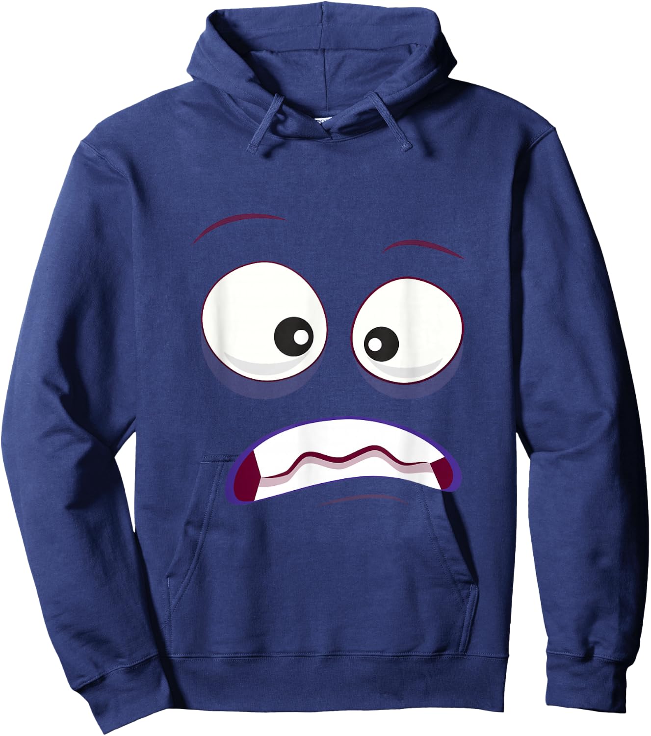 Cute Face Funny Ghost Surprised Monster Costume Halloween Hoodie - Hoodie | Navy