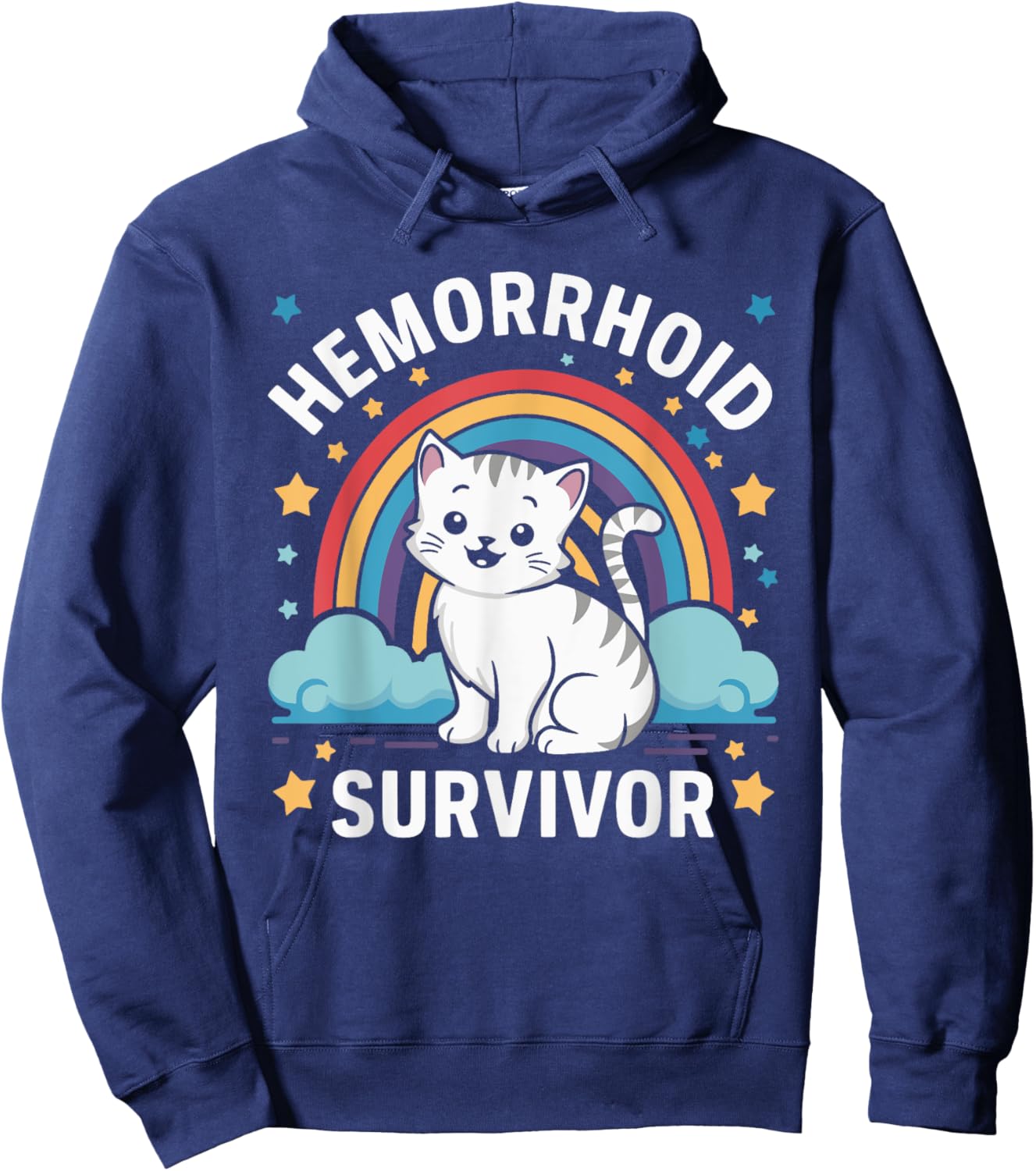 Hemorrhoid Survivor Cat Women Hoodie - Hoodie | Navy