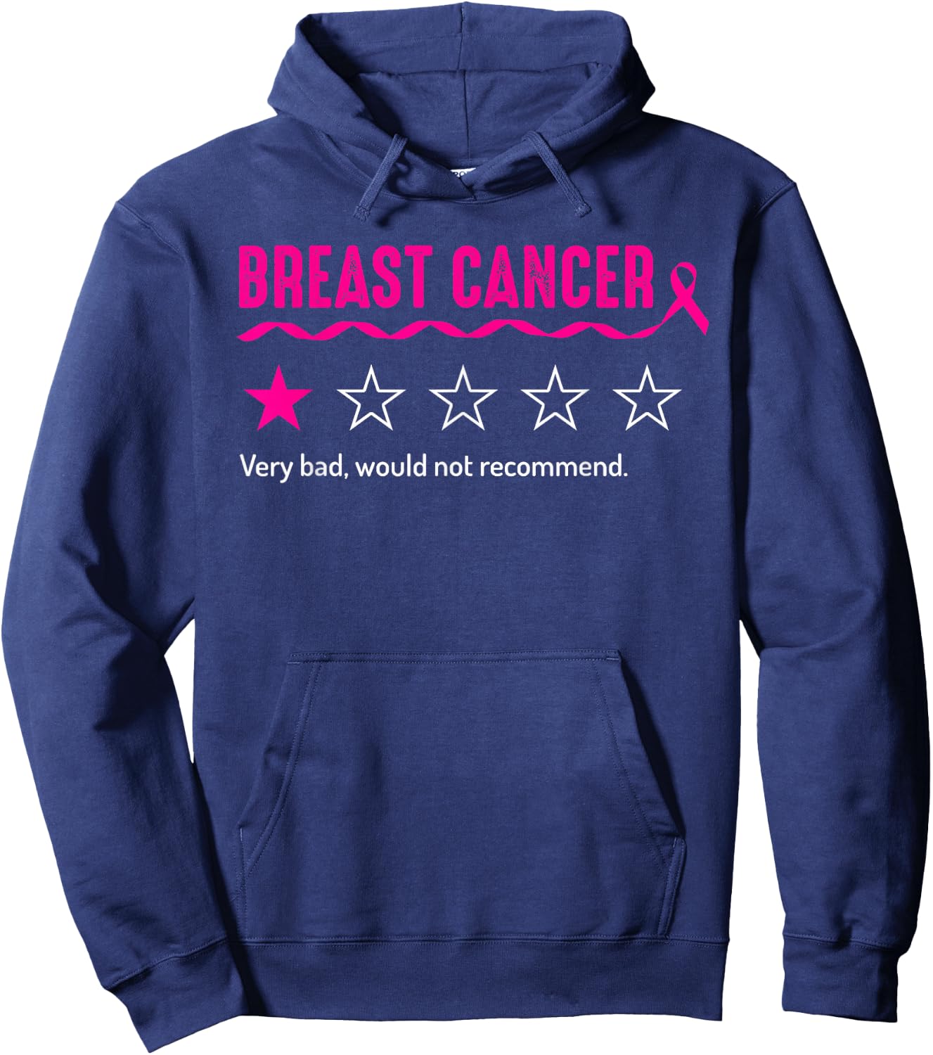 Breast Cancer Review Very Bad Would Not Recommend Hoodie - Hoodie | Navy