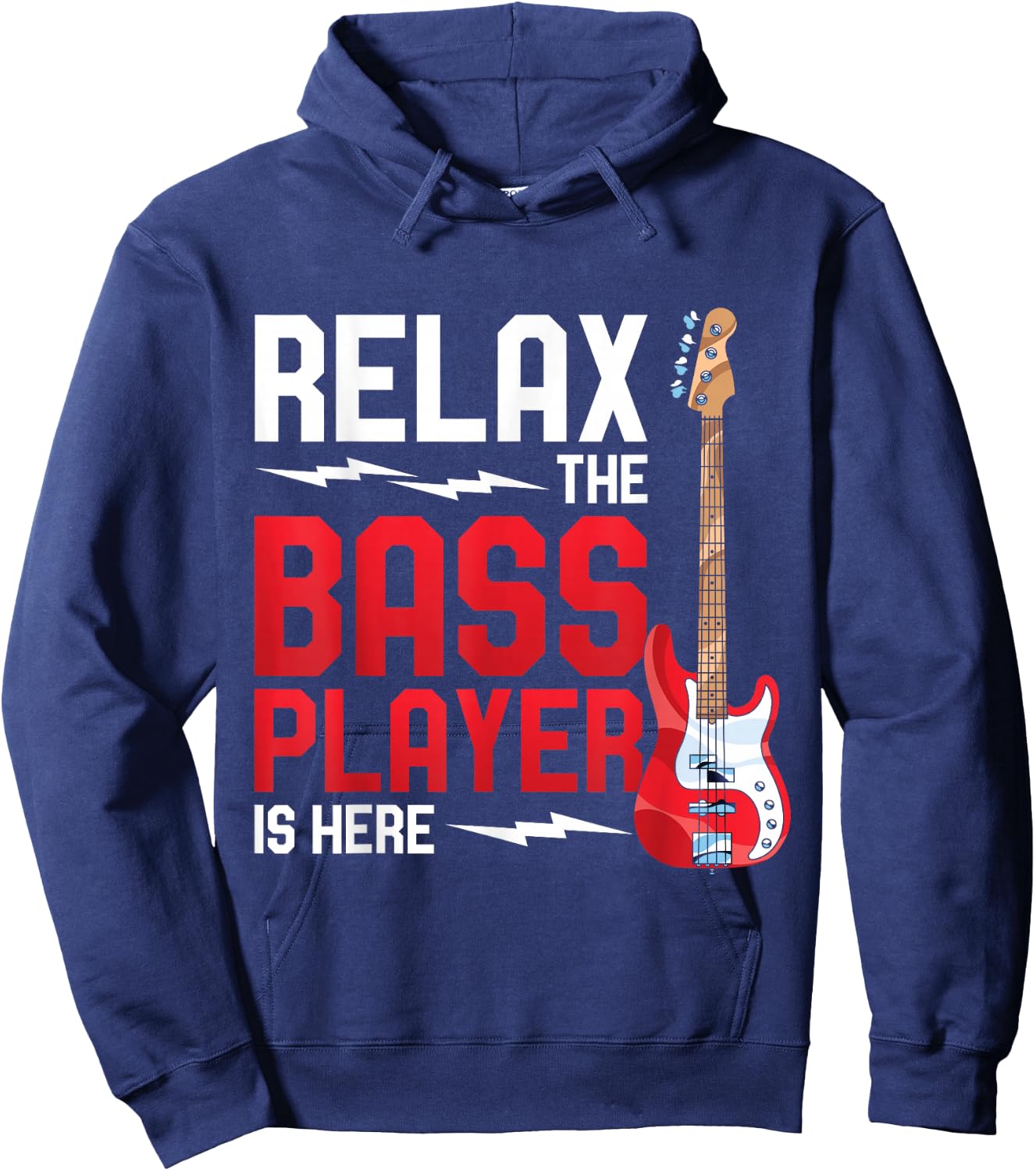 Entspann dich der Bassist ist hier Funny Bass Guitar Hoodie - Hoodie | Navy