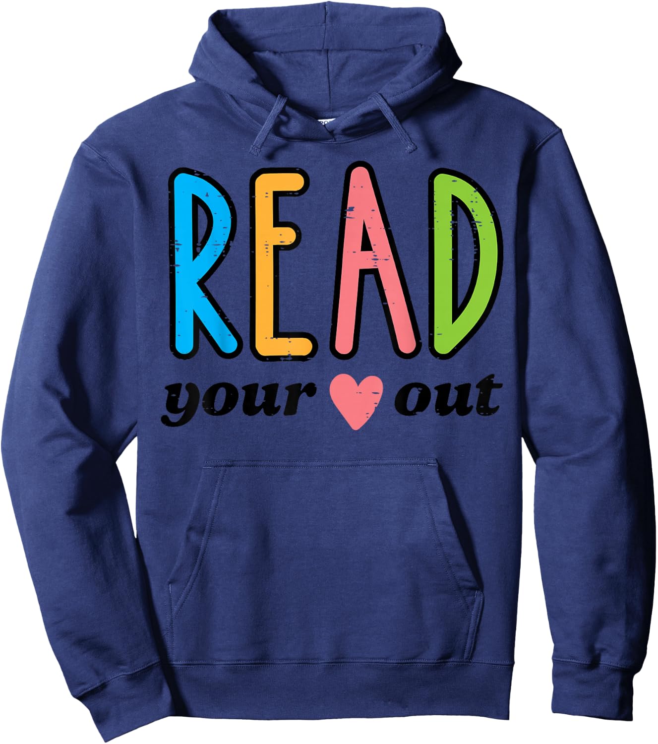 Read Your Heart Read Reading Librarian Book Across America Hoodie - Hoodie | Navy