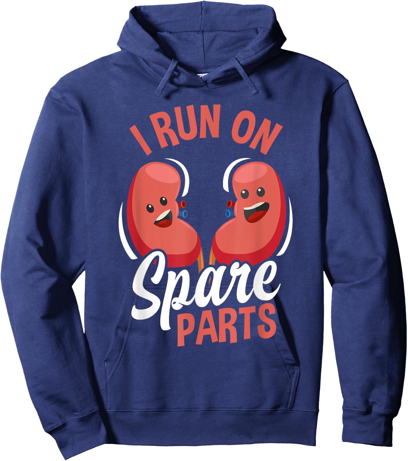 I Run On Spare Parts Funny Kidney Donation Donors Transplant Hoodie - Hoodie | Navy