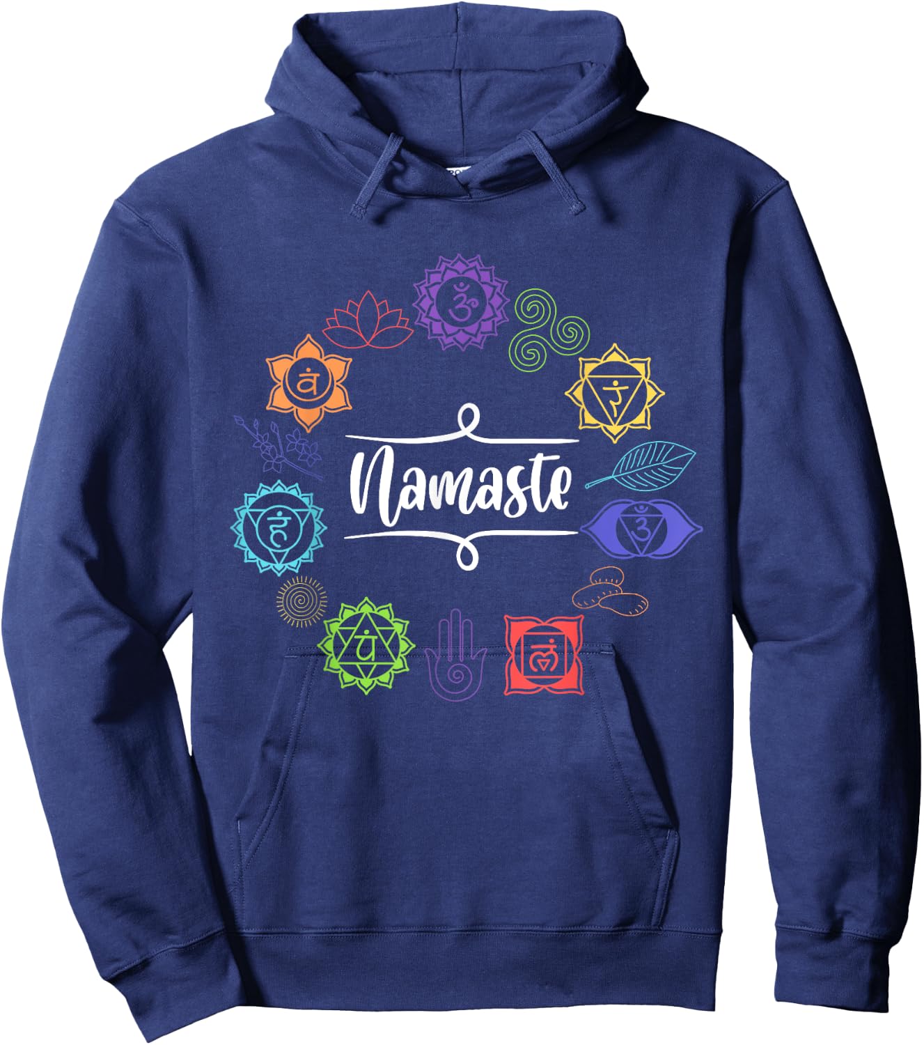 Namaste Yoga Meditation Calm Soul and Body Yoga Teacher Men Women Girls Kids Hoodie - Hoodie | Navy