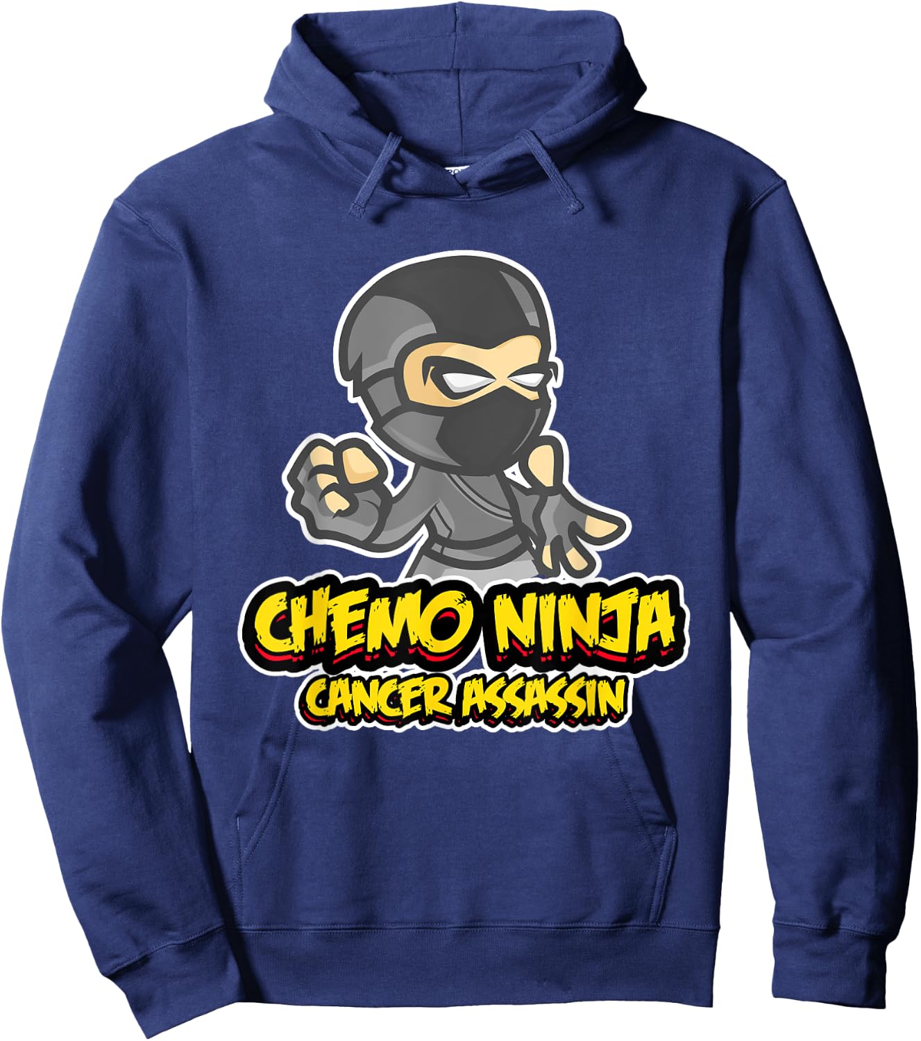 Pediatric Cancer Awareness Childhood Gifts Chemo Ninja Hoodie - Hoodie | Navy