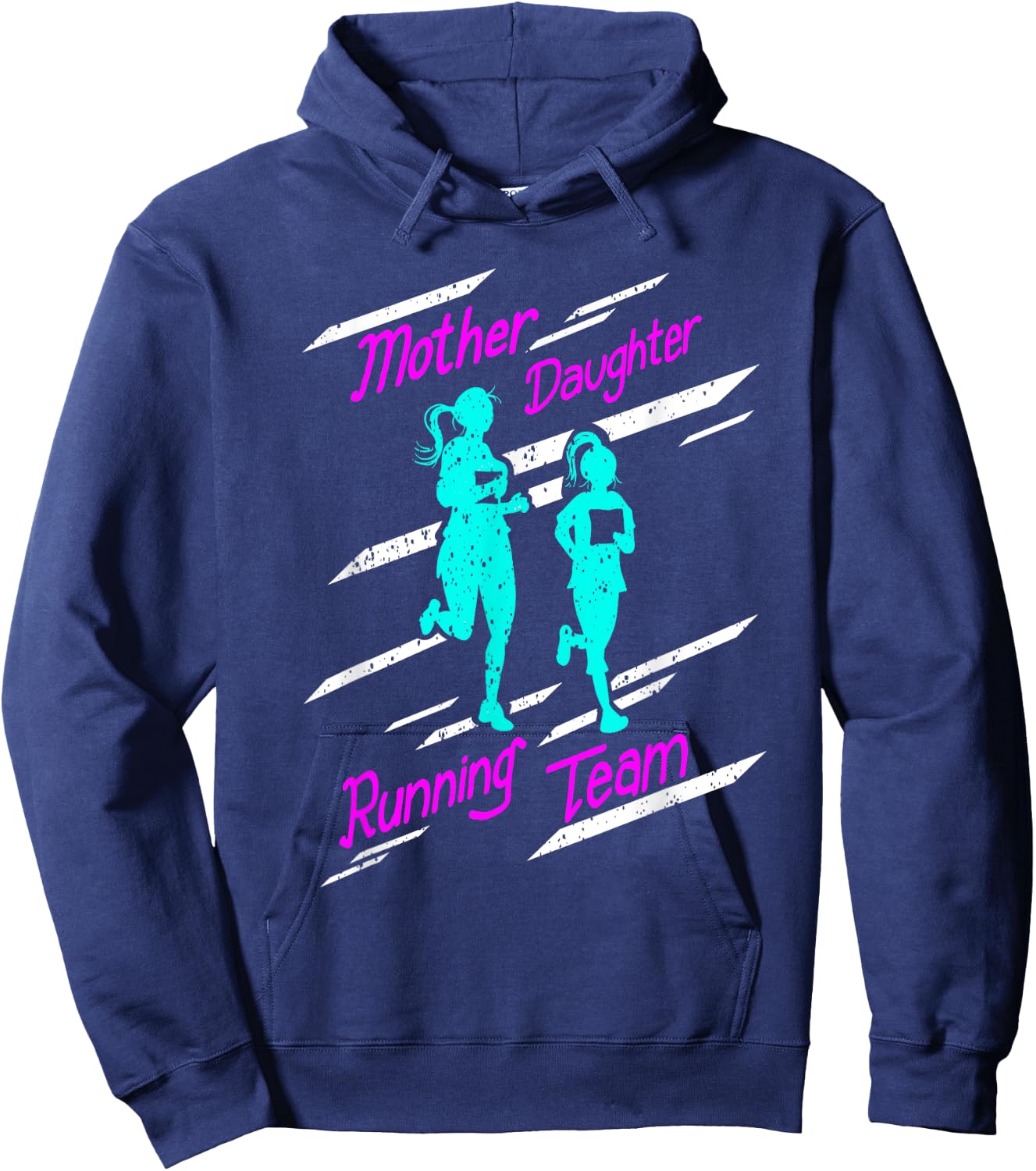 Cool Mother Daughter Running Team | Funny Runner Tandem Gift Hoodie - Hoodie | Navy