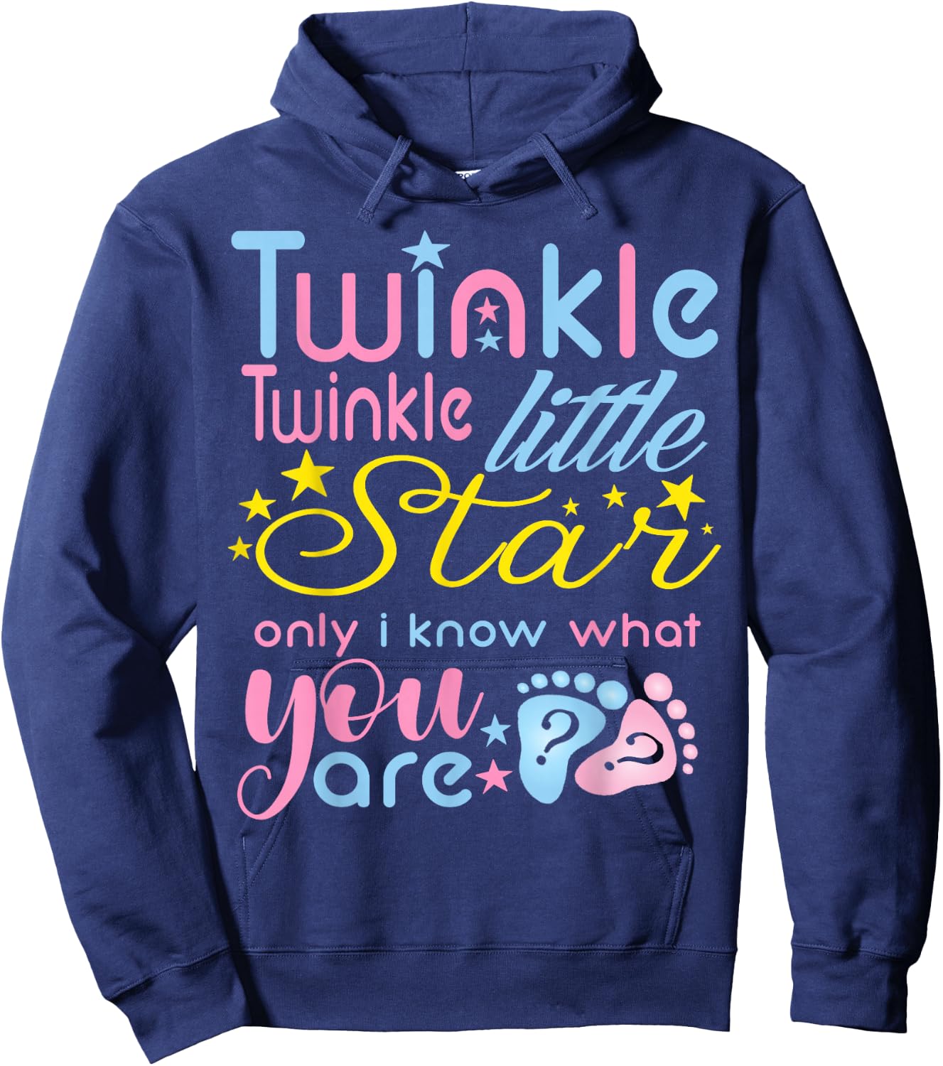 Twinkle Twinkle Little Star Only I Know Gender Keeper Reveal Hoodie - Hoodie | Navy