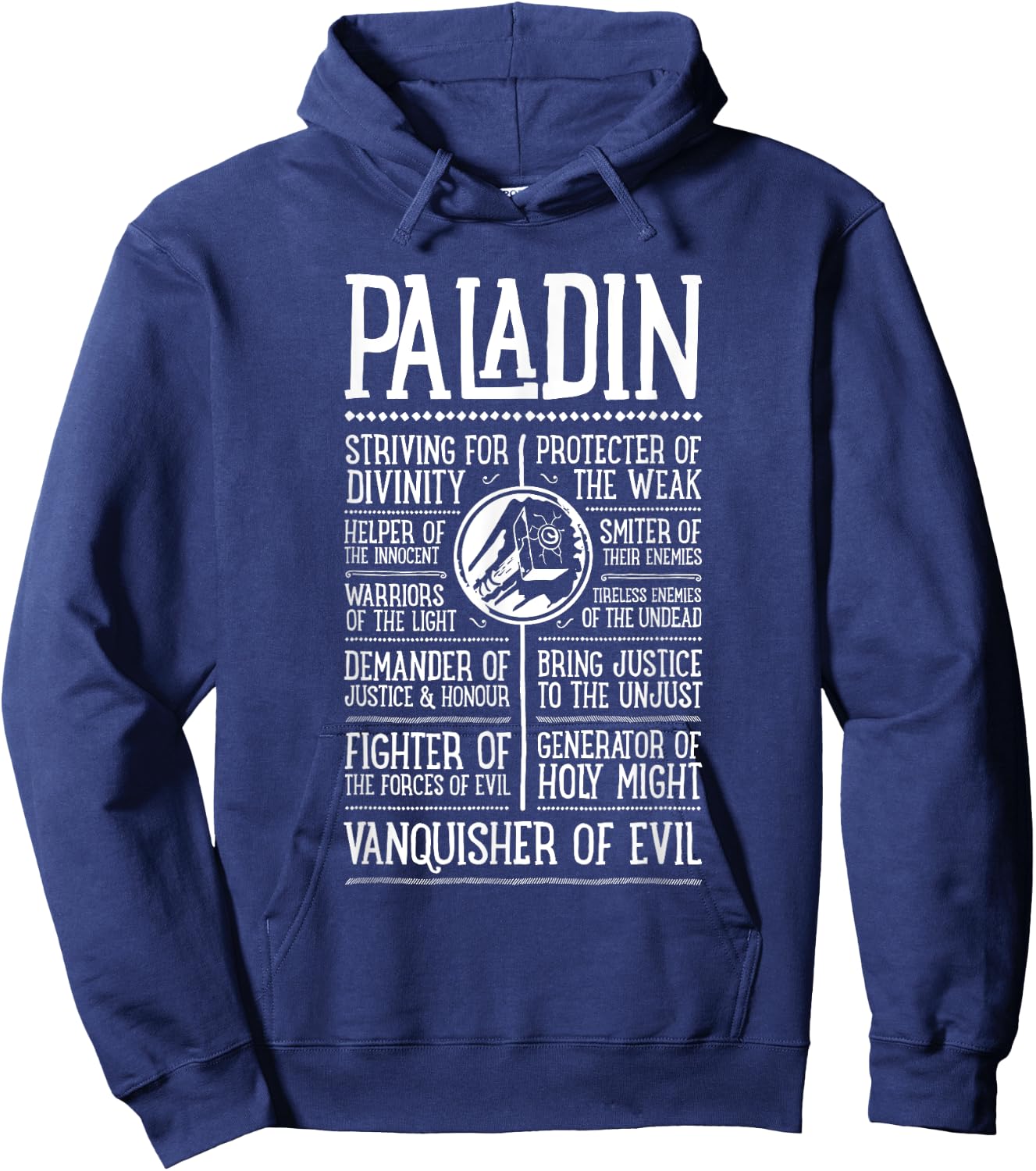 Wow Paladin Role Playing Gamer Small Hoodie - Hoodie | Navy