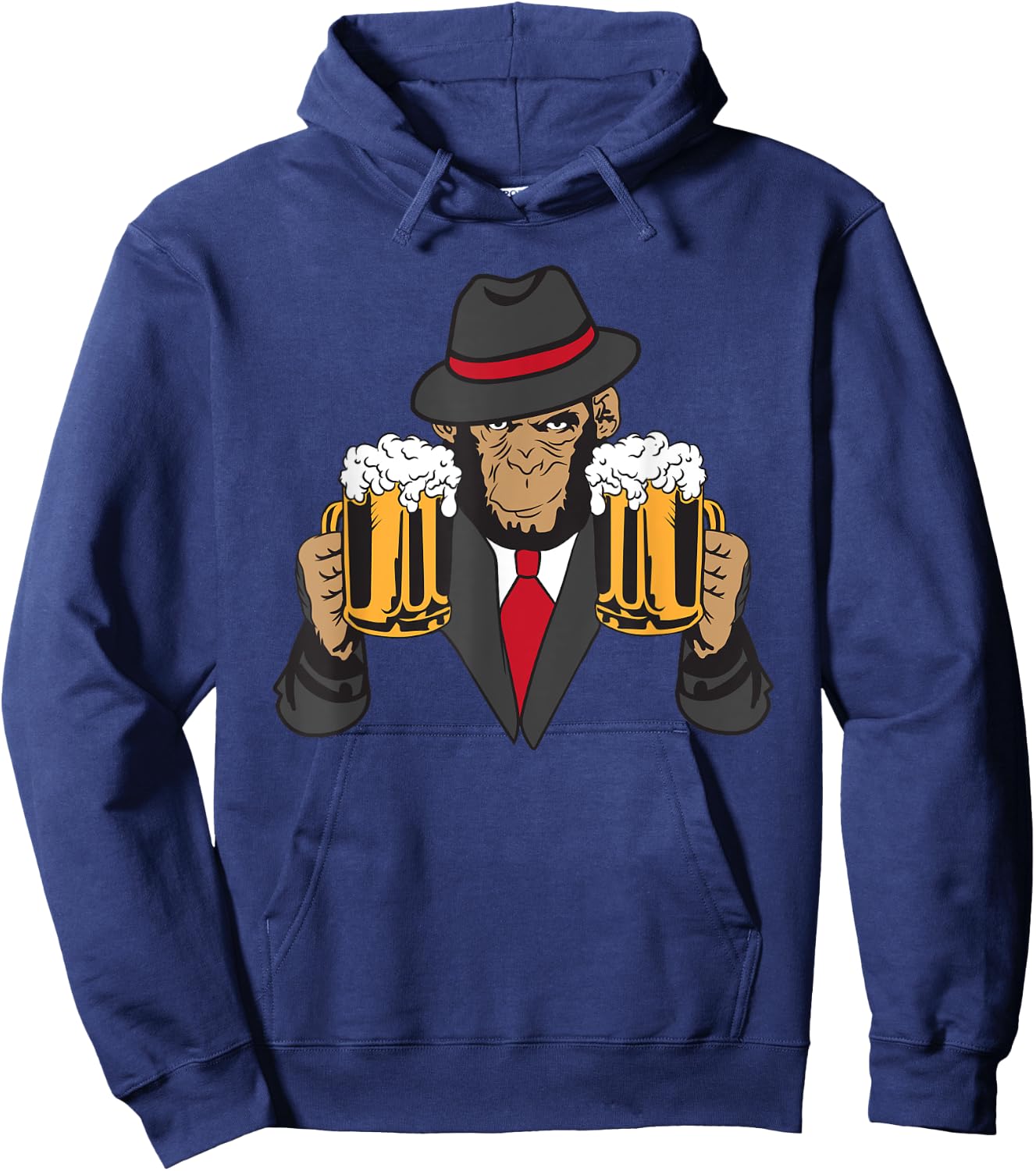 Drunk Monkey Hoodie - Hoodie | Navy
