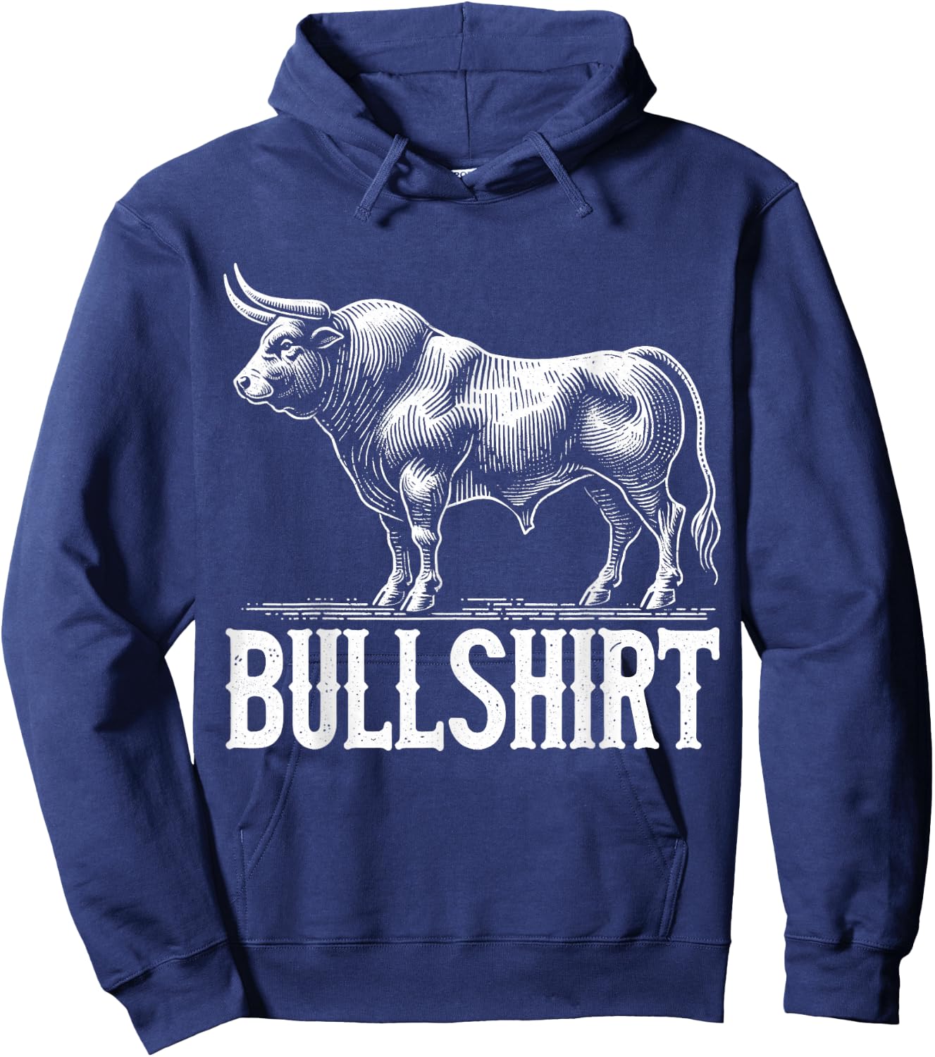 Funny Bull Shirt for Farmers - Western Cowboy Cattle Men Hoodie - Hoodie | Navy