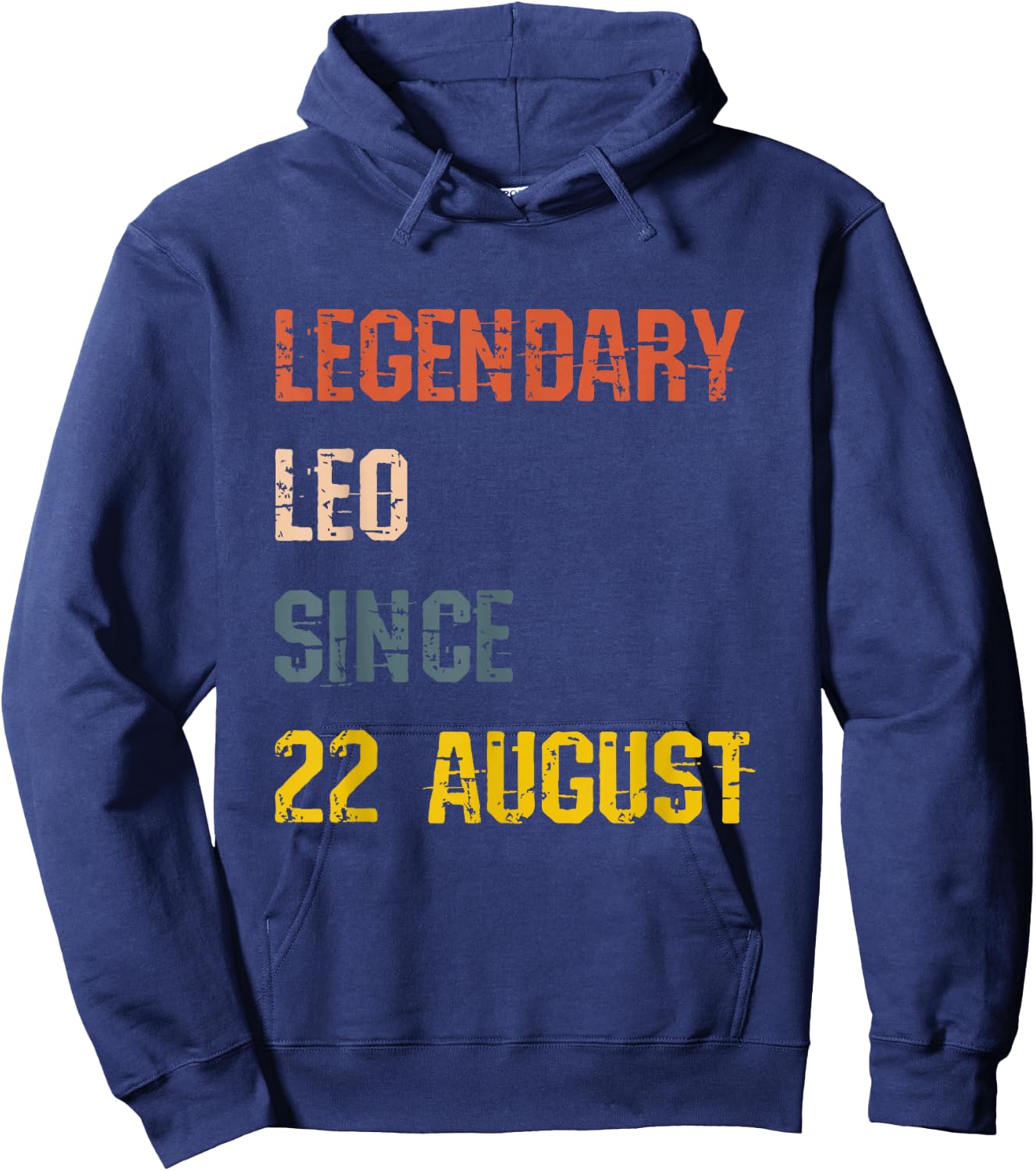 Leo Legend Since 22 August Birthday Hoodie - Hoodie | Navy