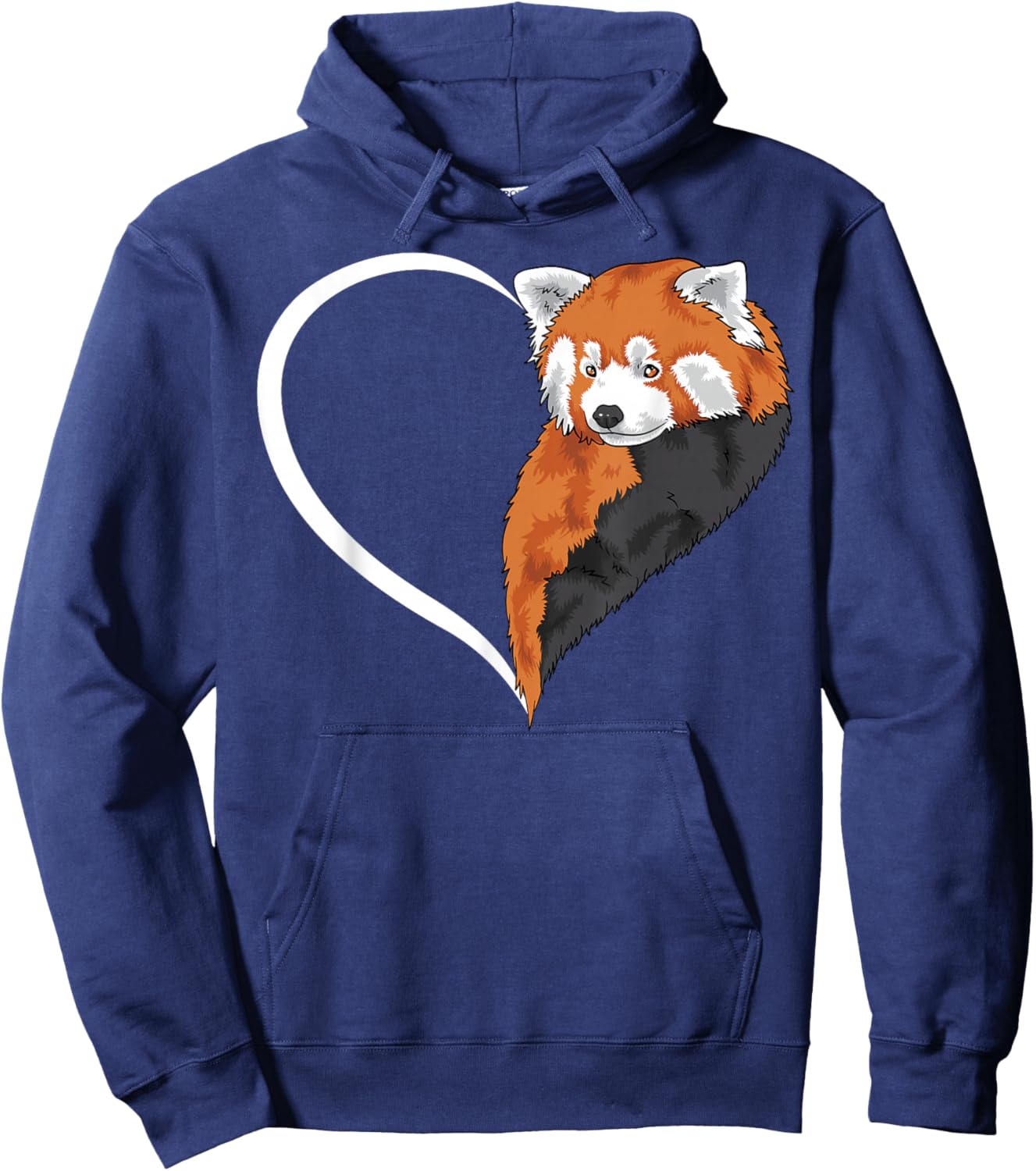 Red Panda Shirts Girls Kids Heart Cute Red Panda Hoodie - Hoodie | Navy