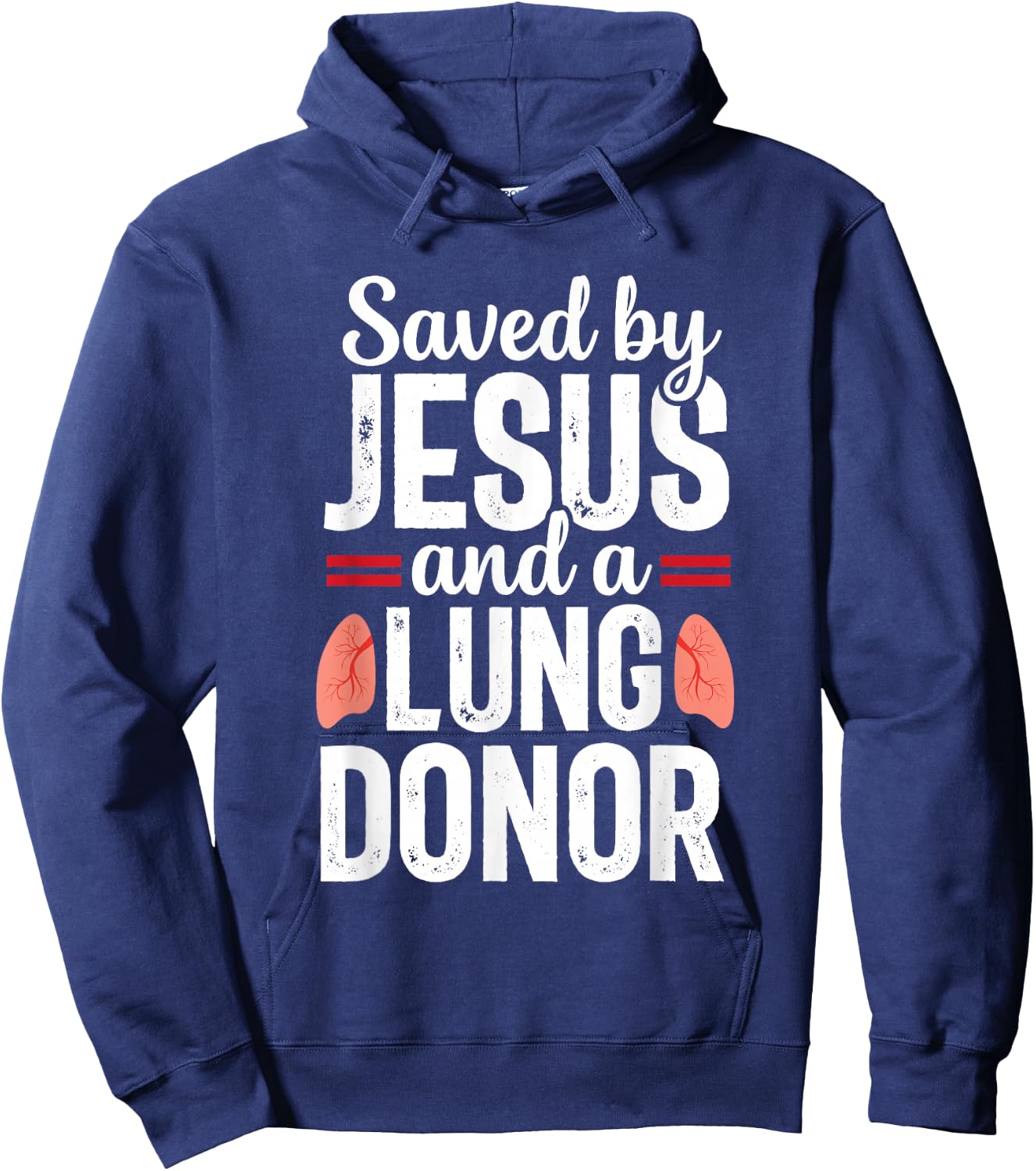 Jesus Lung Transplant Survivor Organ Surgery Recovery Hoodie - Hoodie | Navy
