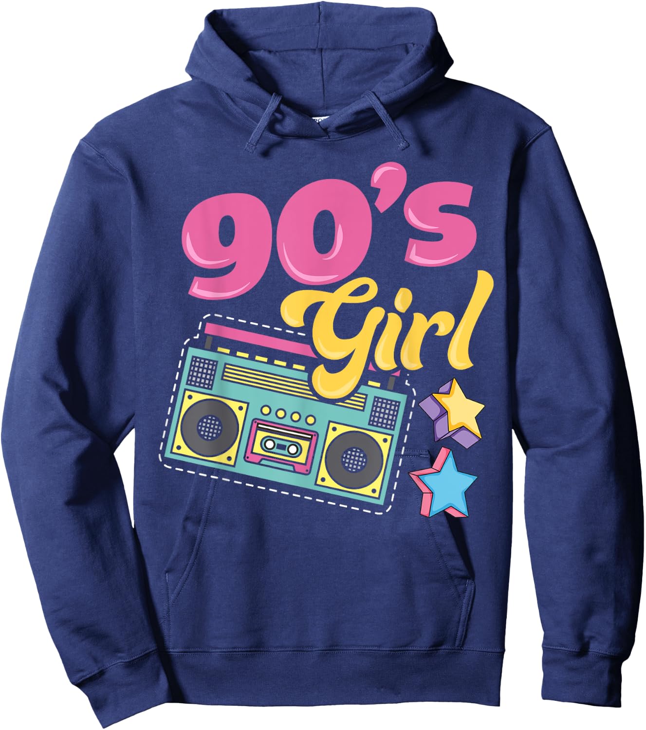 90s Party 90's Girl Party Outfit Costume Vintage Retro Hoodie - Hoodie | Navy