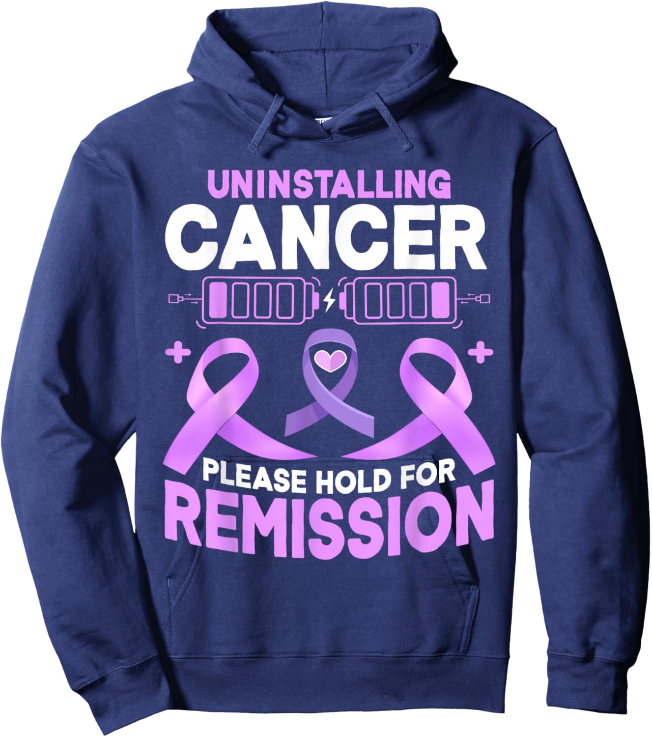 Chemotherapy Uninstalling Cancer Chemo Hoodie - Hoodie | Navy