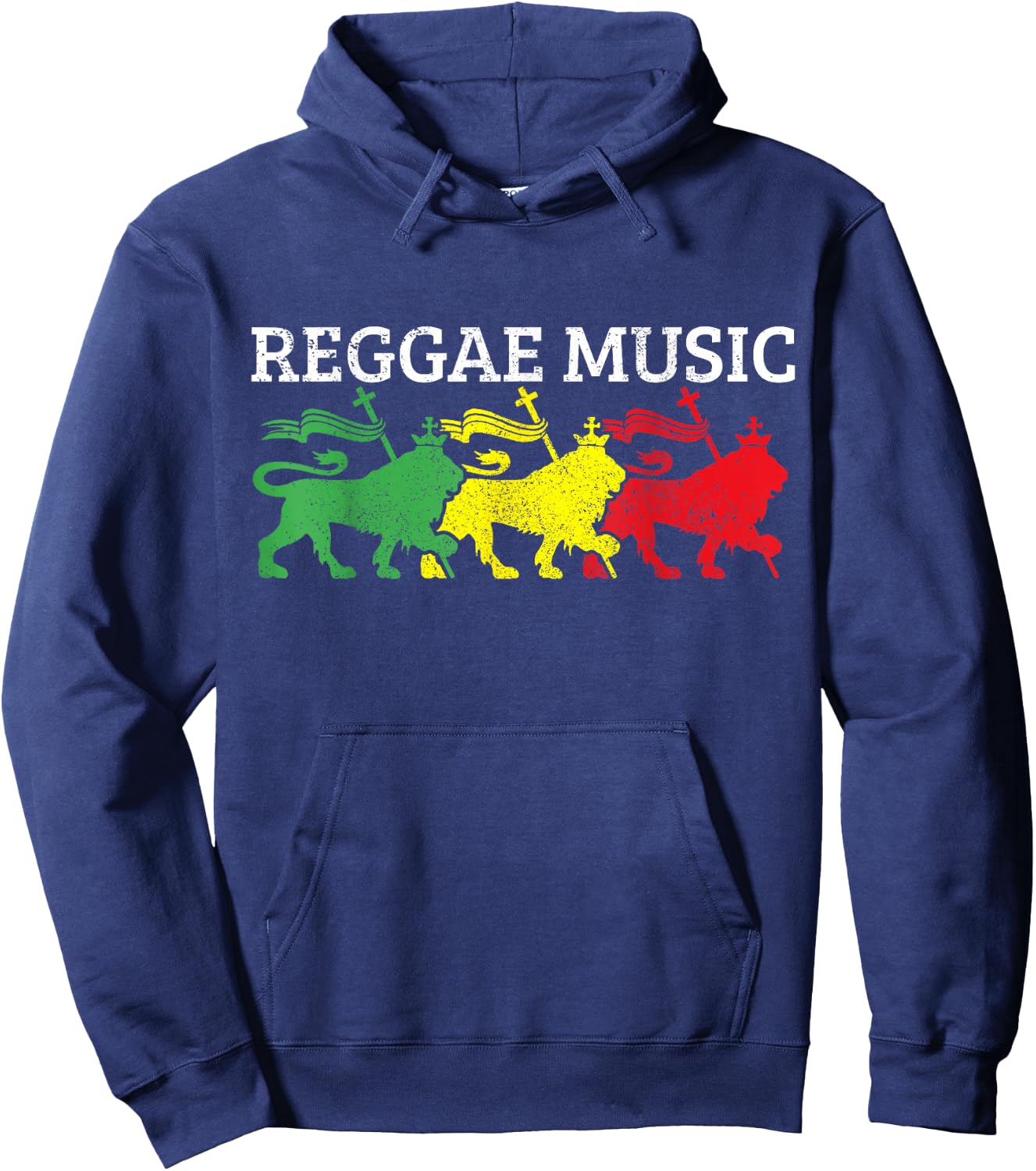 Reggae Music Rastafari Jamaica Lion Of Judah Rasta Gift Hoodie - Hoodie | Navy