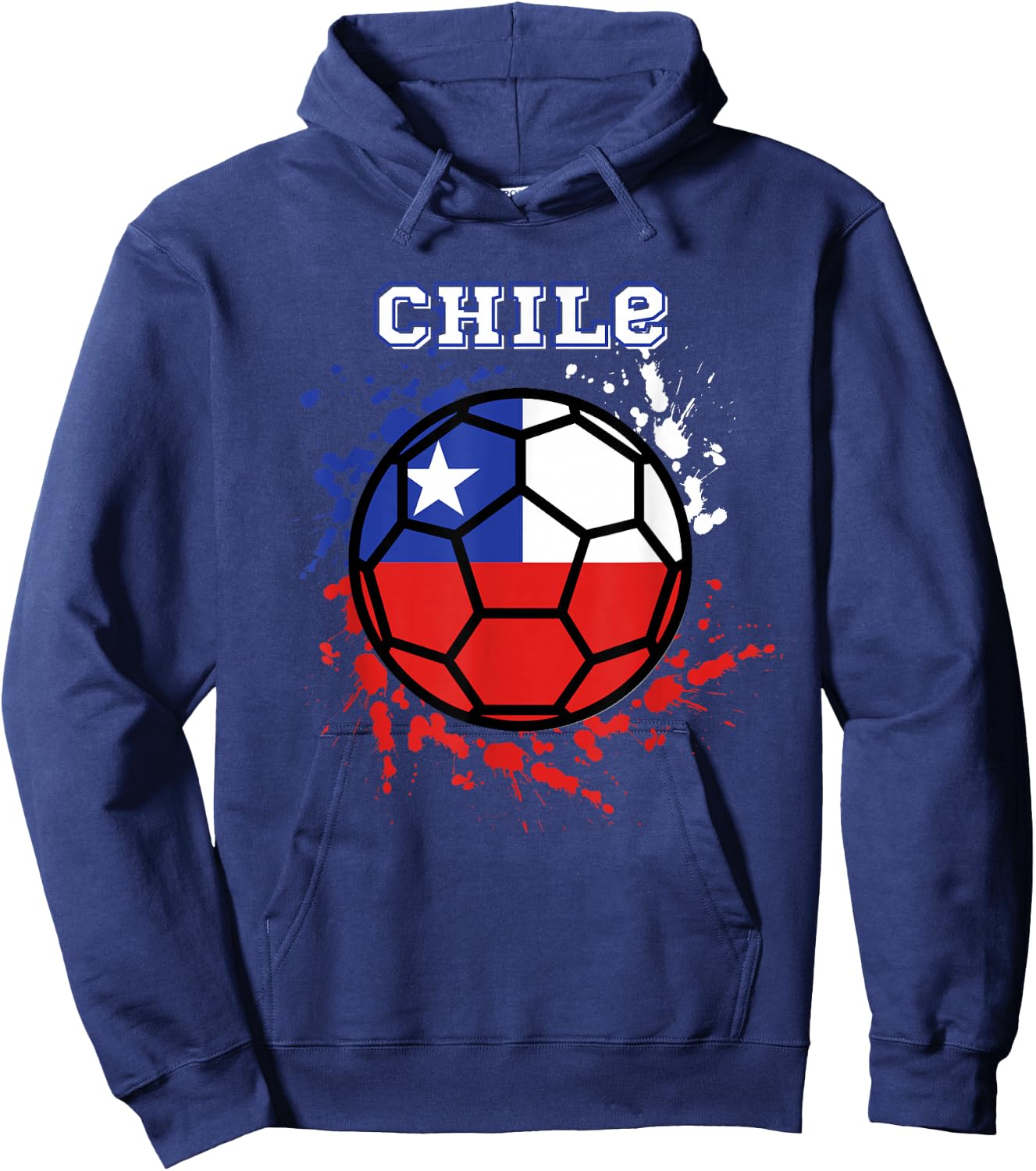 Chile Soccer Chilean Flag Futbol Fan Jersey Hoodie - Hoodie | Navy