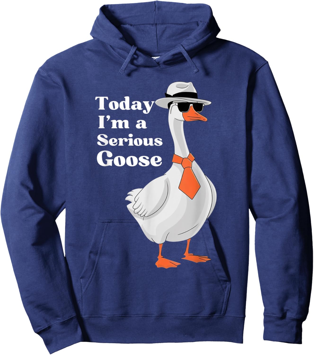 Today I'm A Serious Goose Funny Silly Goose Cute Men Women Hoodie - Hoodie | Navy