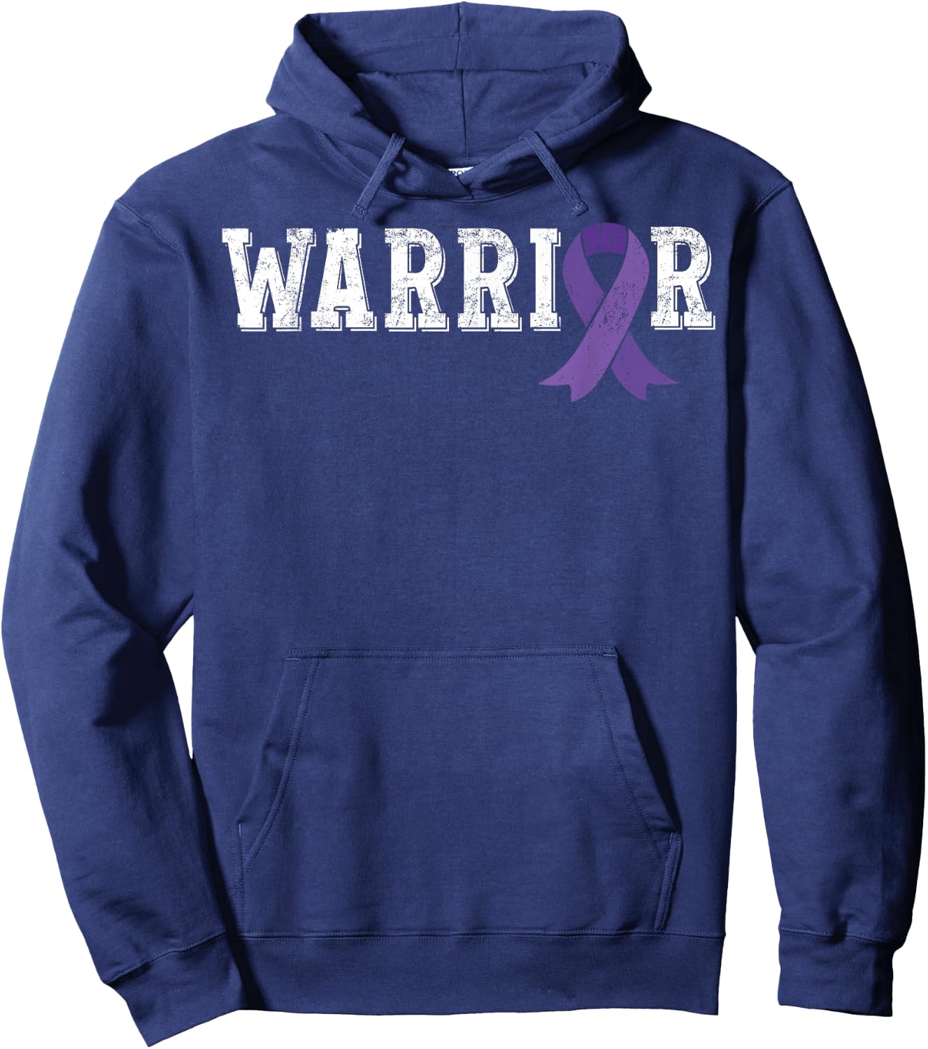 Testicular Cancer Awareness Products Purple Ribbon Gift Hoodie - Hoodie | Navy