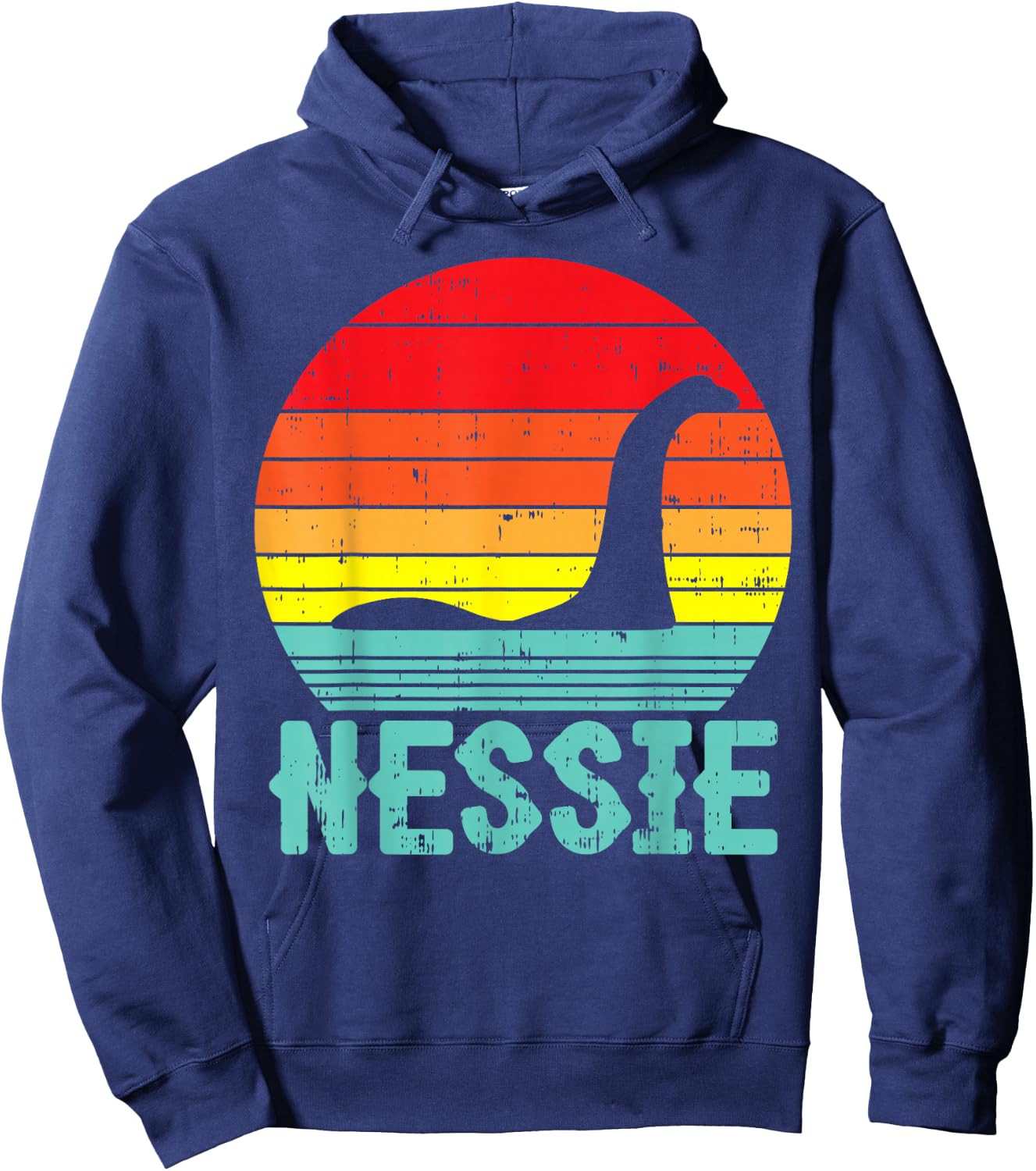 Nessie Loch Ness Monster Retro Nessy Animal Lover Gift Hoodie - Hoodie | Navy