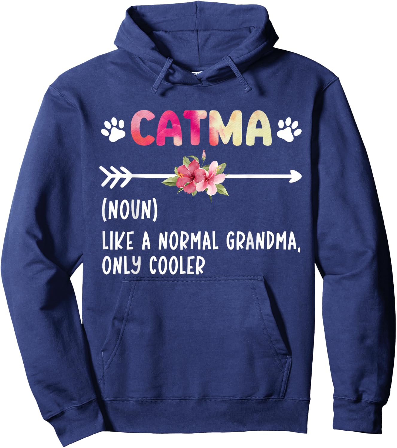 Catma Definition Cat Grandma Cat Grandmother Hoodie - Hoodie | Navy