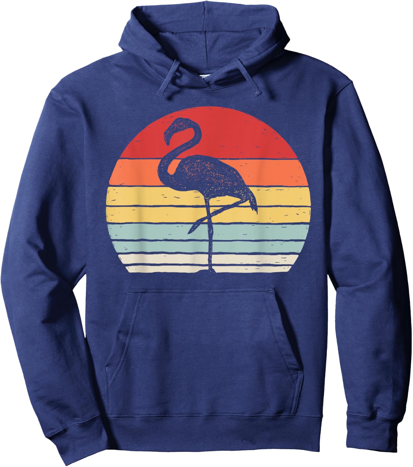 Vintage Retro Flamingo Hoodie - Hoodie | Navy