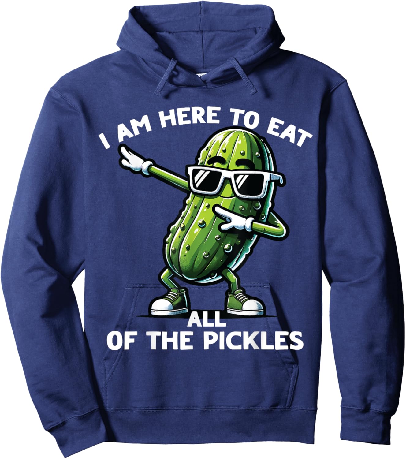 Dabbing Pickle Dancing Cucumber Pickle Food Squad Hoodie - Hoodie | Navy