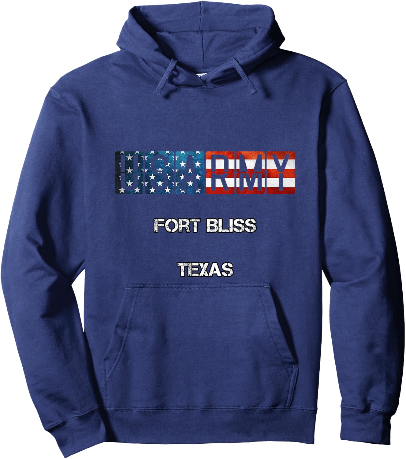 Fort Bliss US Flag Army Hoodie - Hoodie | Navy